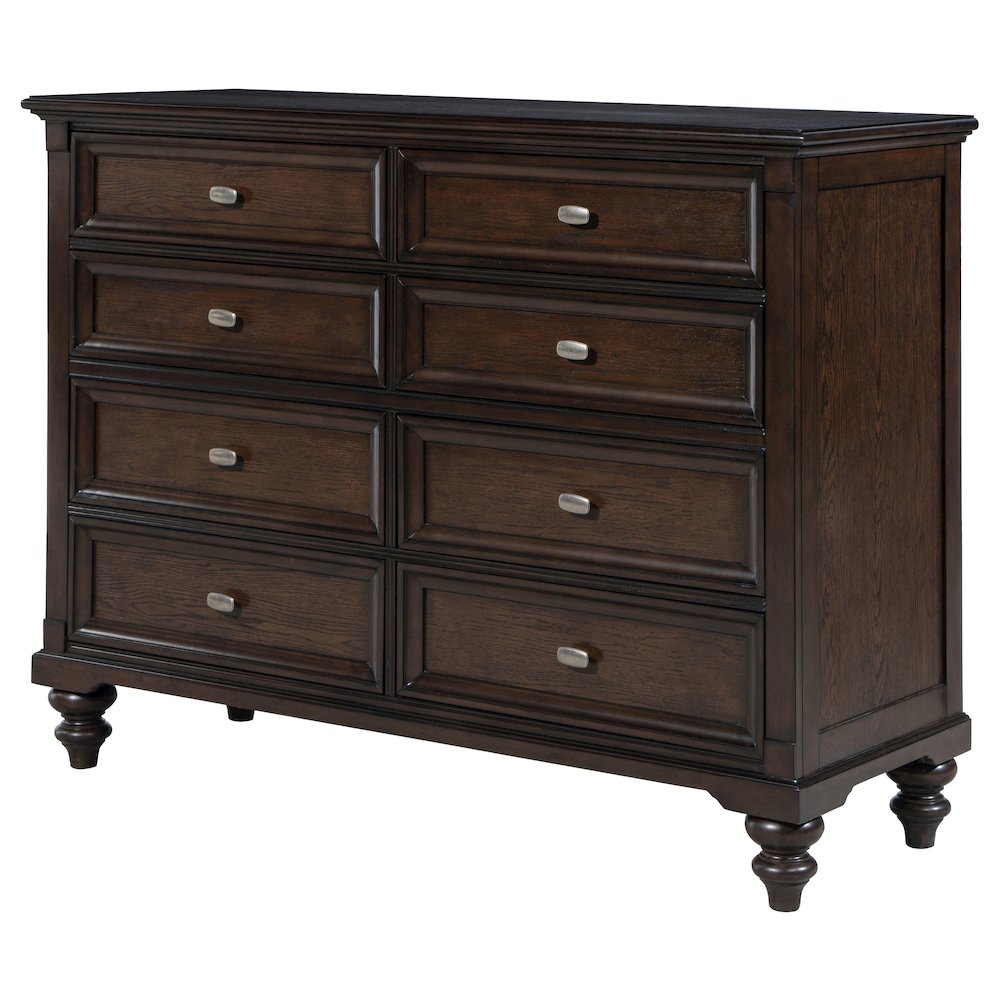 Andover 8-drawer Dresser Cabinet Dark Oak. Picture 4
