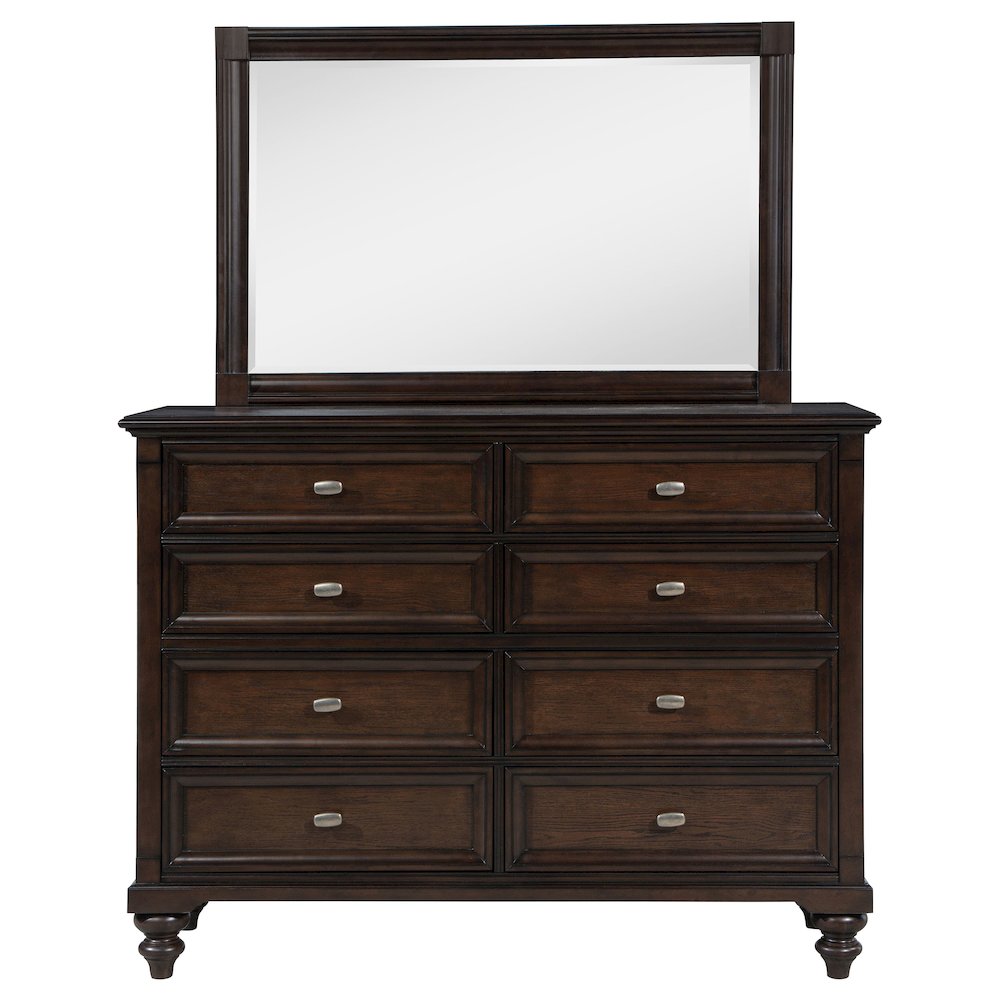 Andover 8-drawer Dresser and Mirror Dark Oak. Picture 3