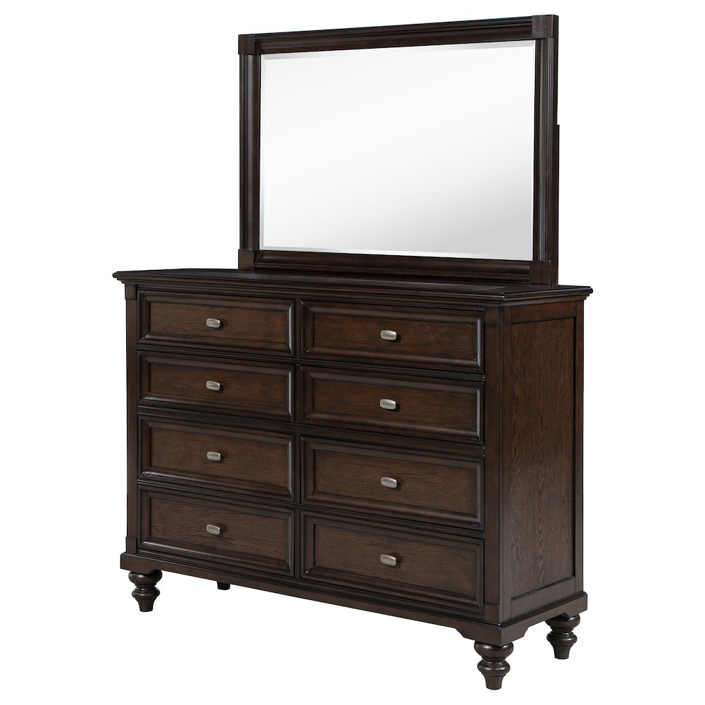 Andover 8-drawer Dresser and Mirror Dark Oak. Picture 4