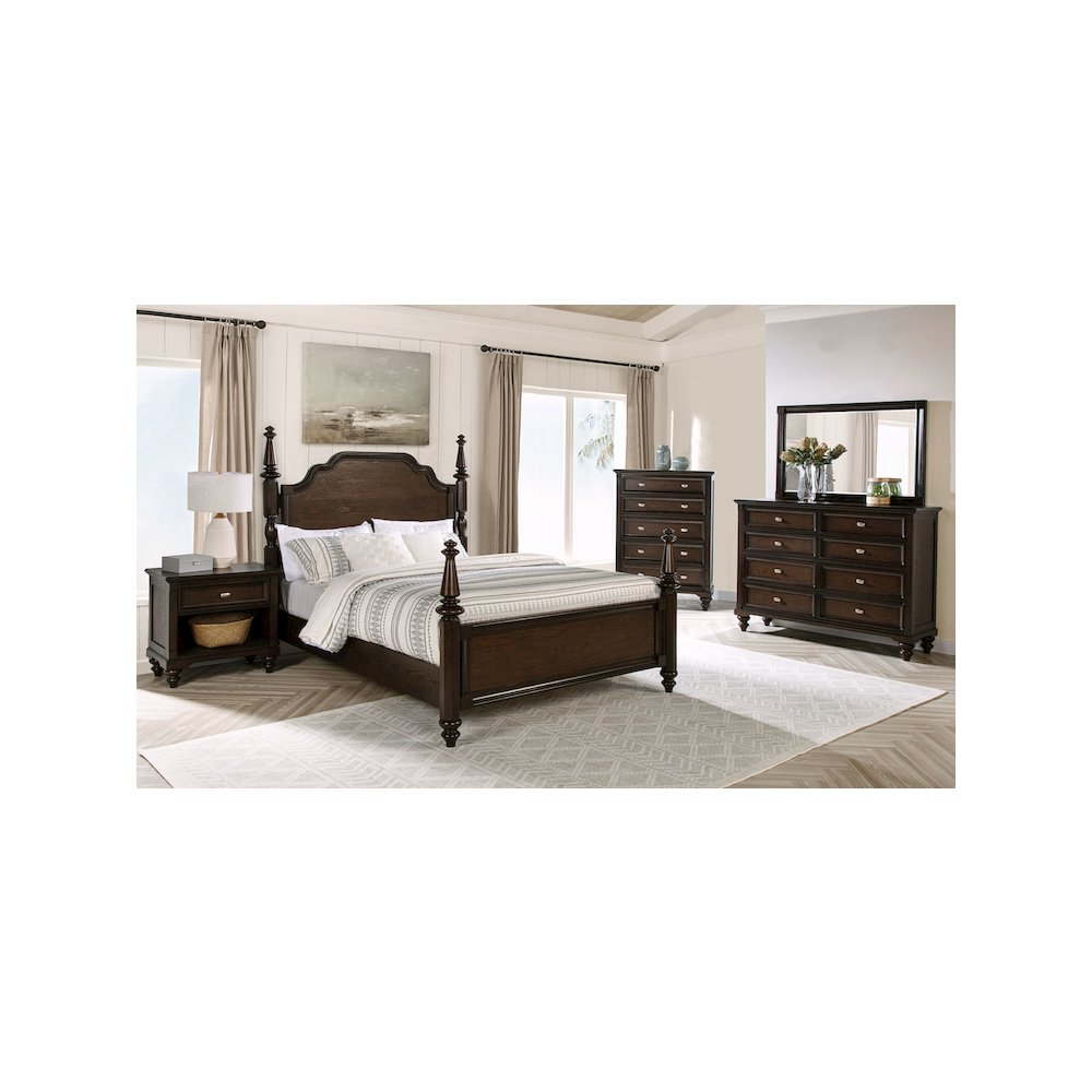 Andover 8-drawer Dresser and Mirror Dark Oak. Picture 12