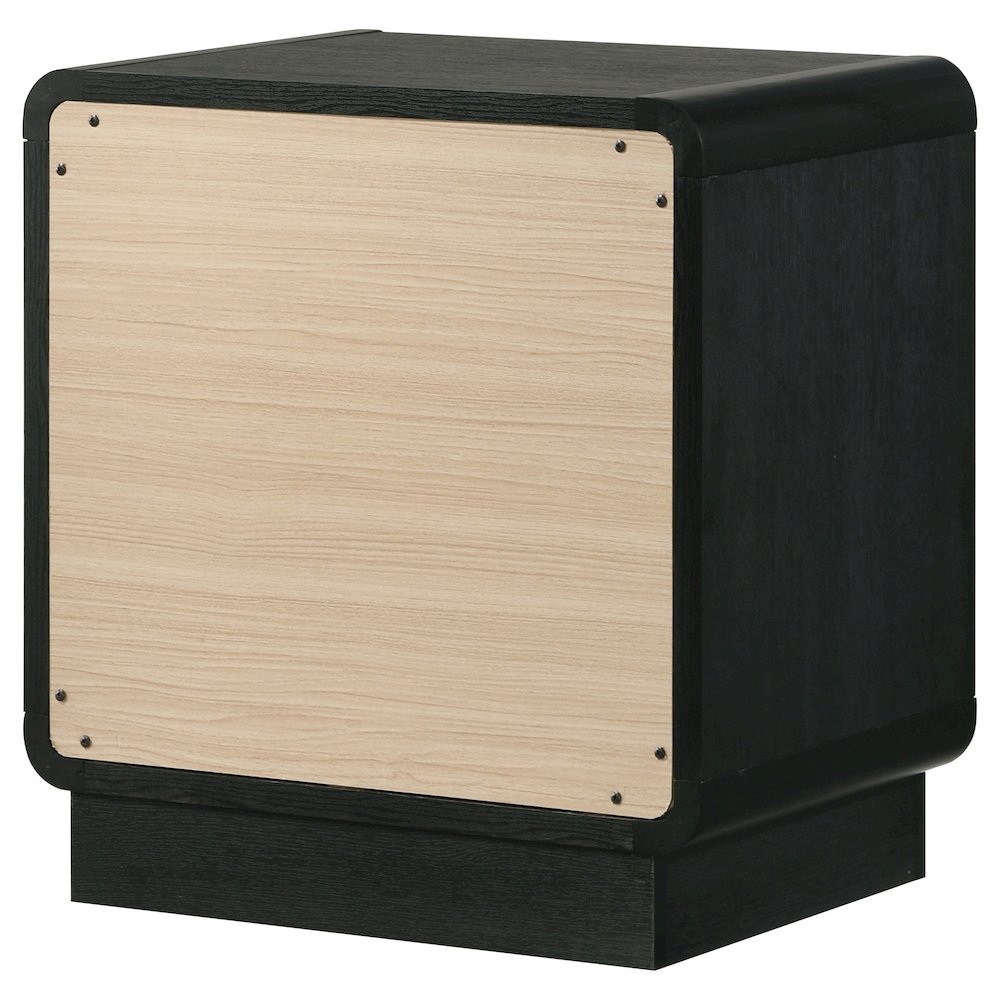 Cavelle 2-drawer Nightstand Bedside Table Black. Picture 8