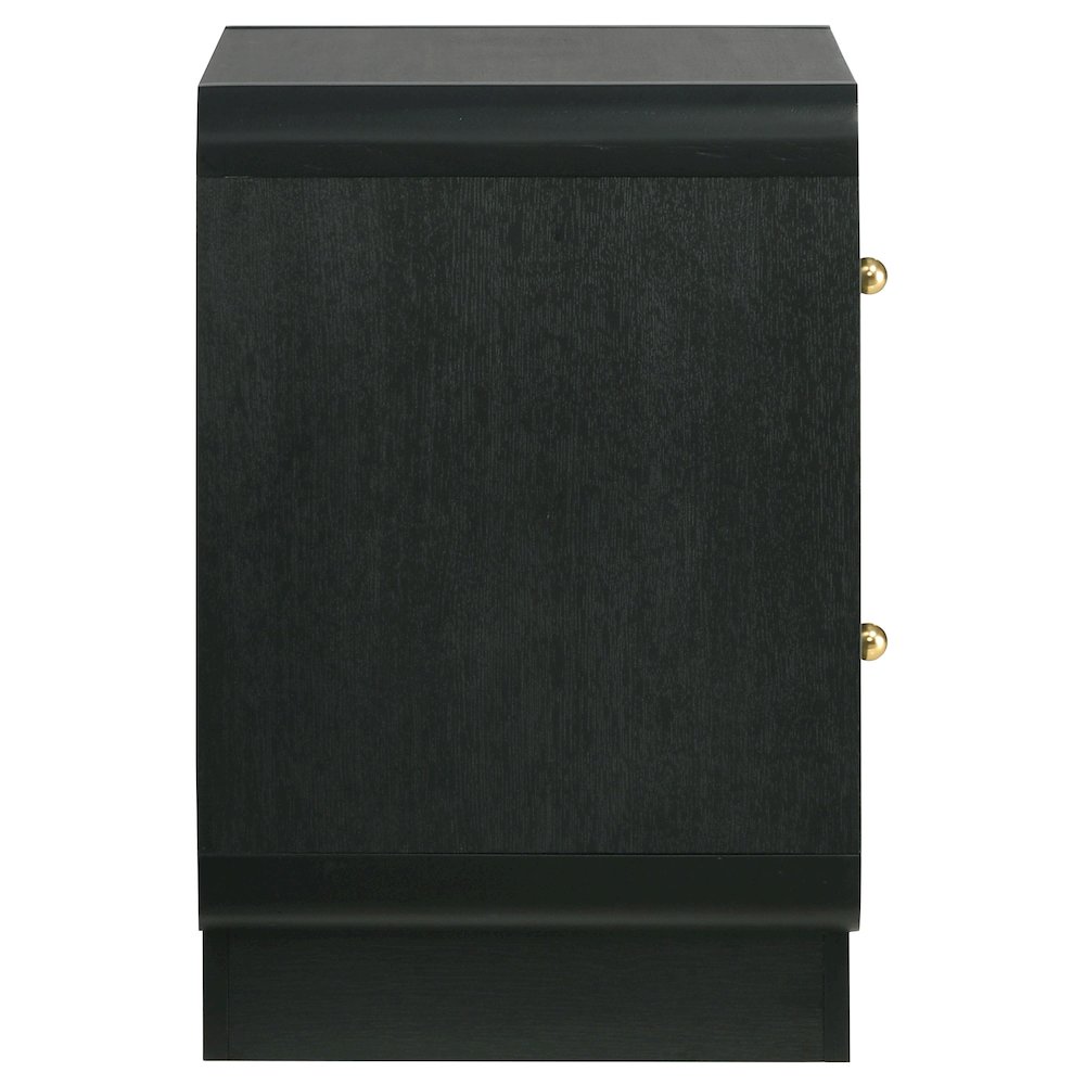 Cavelle 2-drawer Nightstand Bedside Table Black. Picture 9