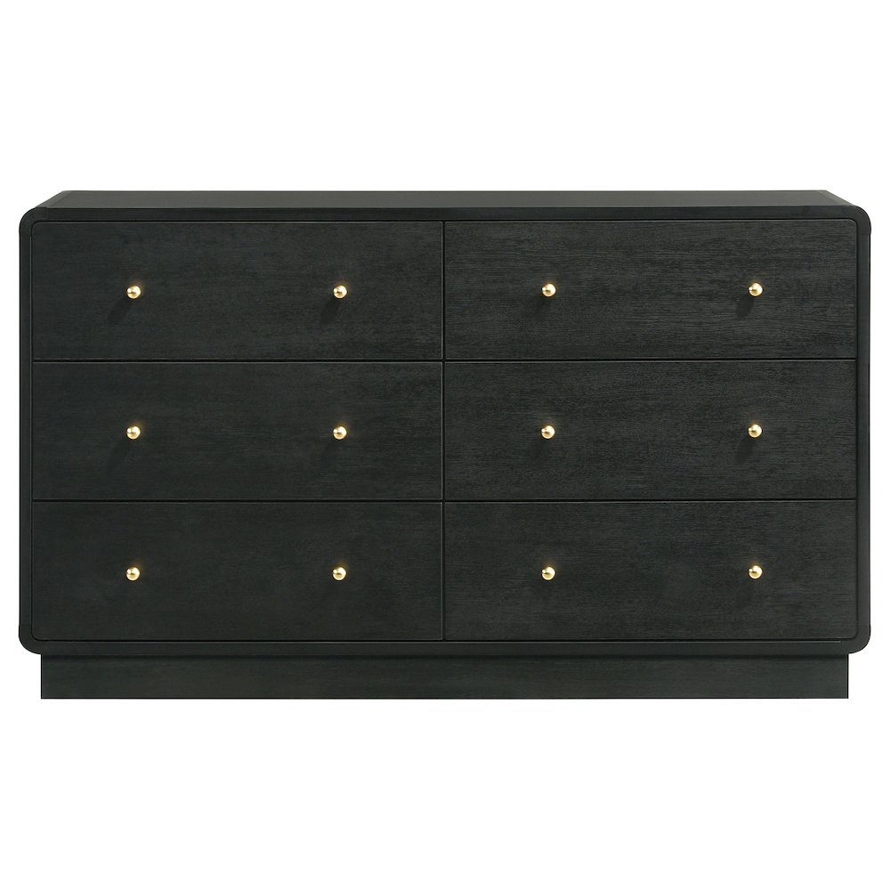 Cavelle 6-drawer Dresser Cabinet Black. Picture 3