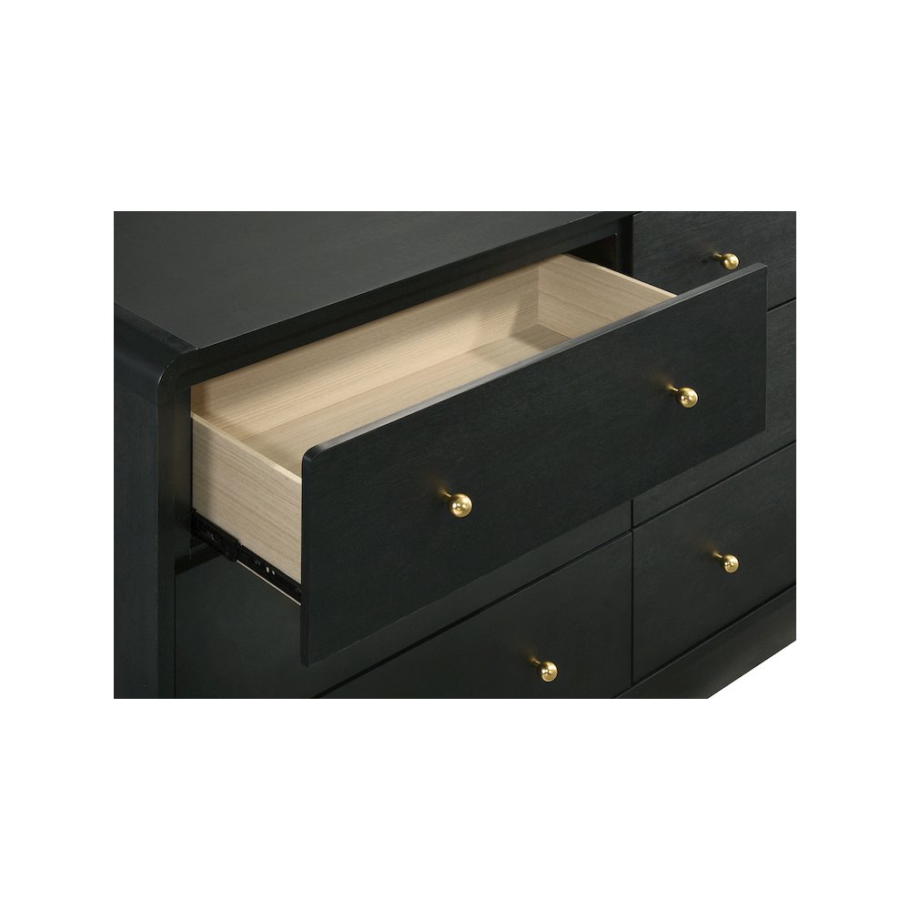 Cavelle 6-drawer Dresser Cabinet Black. Picture 13