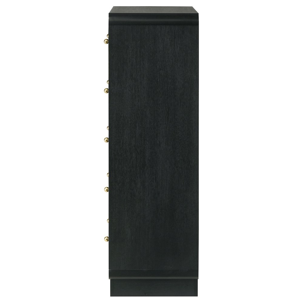 Cavelle 5-drawer Chest of Drawers Black. Picture 5