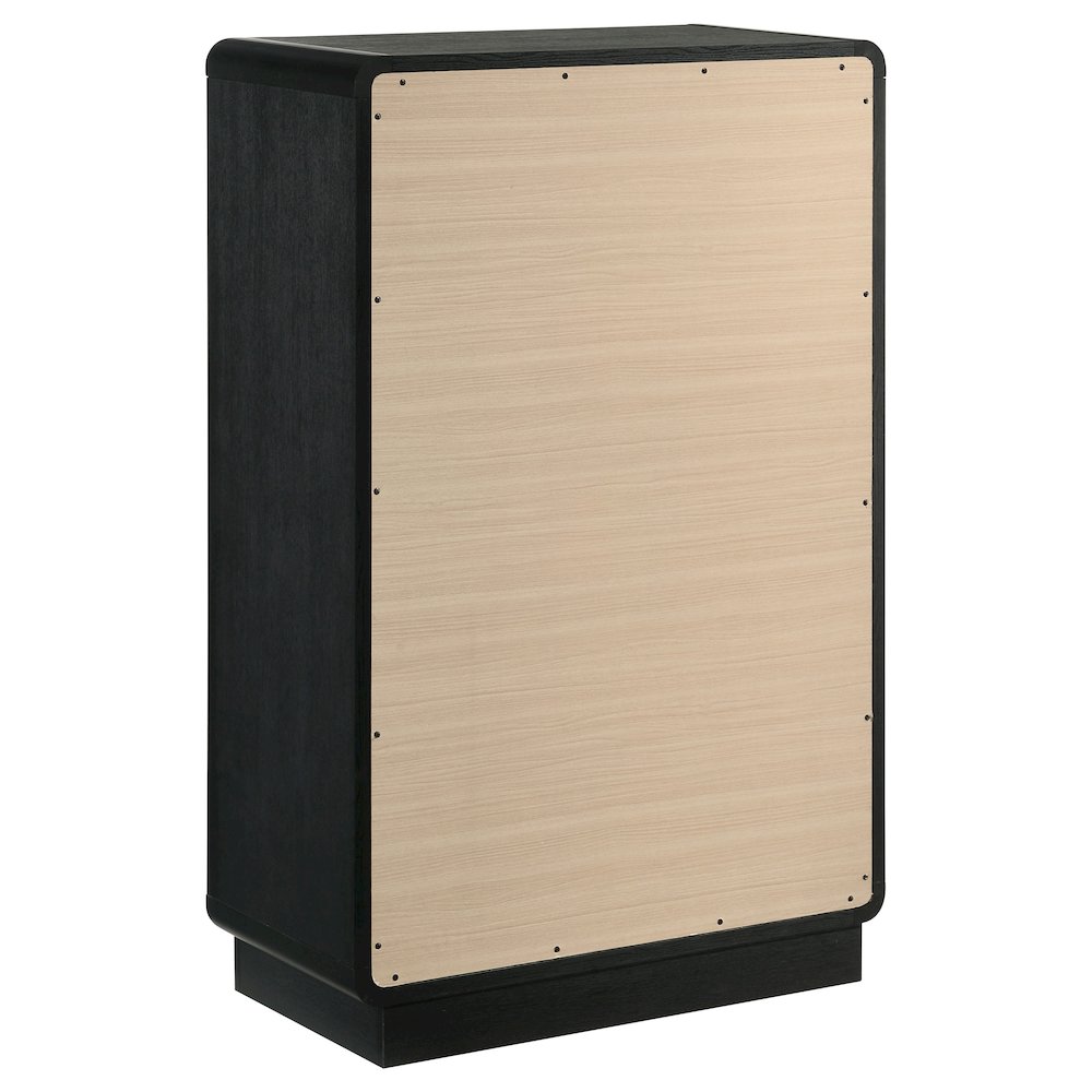 Cavelle 5-drawer Chest of Drawers Black. Picture 6