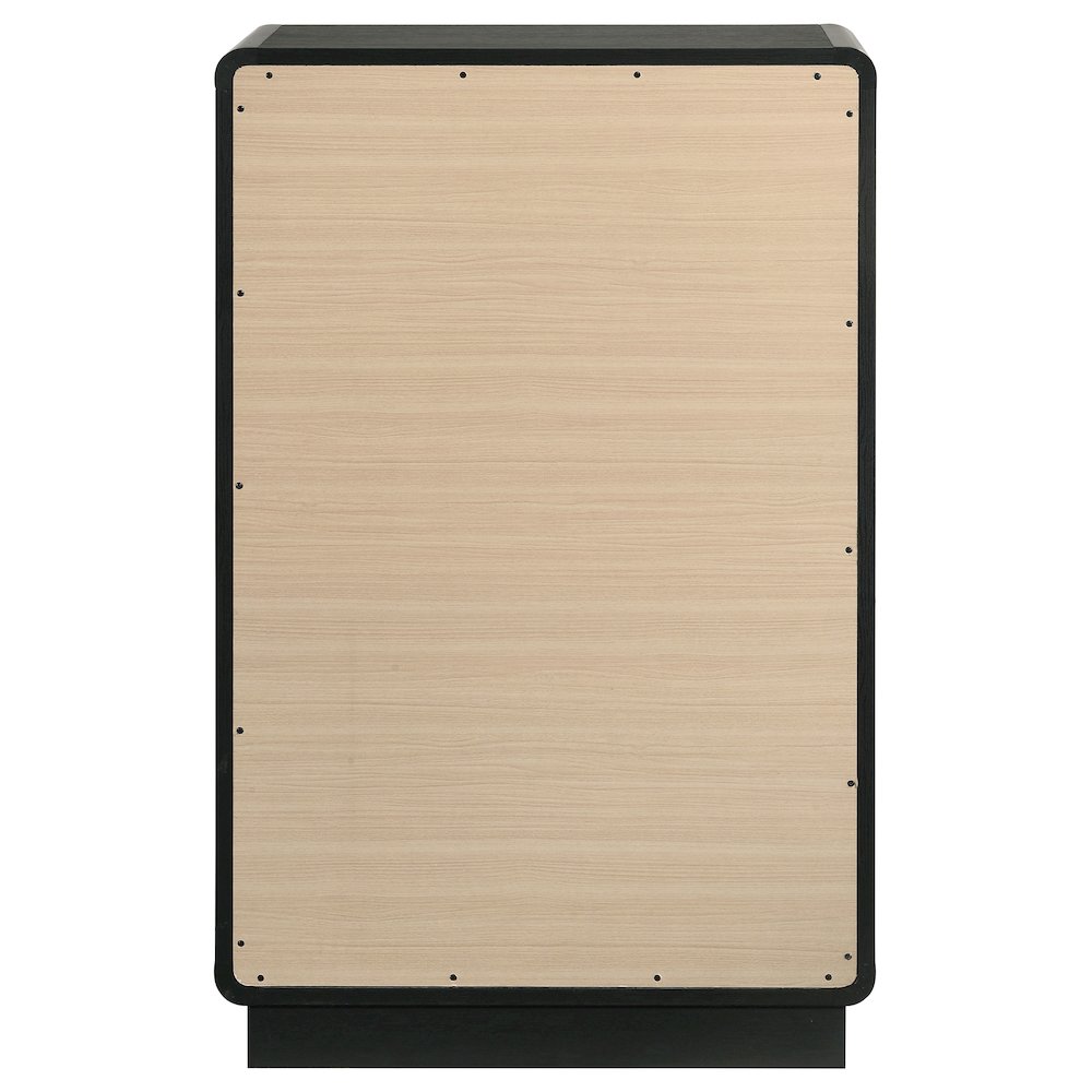 Cavelle 5-drawer Chest of Drawers Black. Picture 7