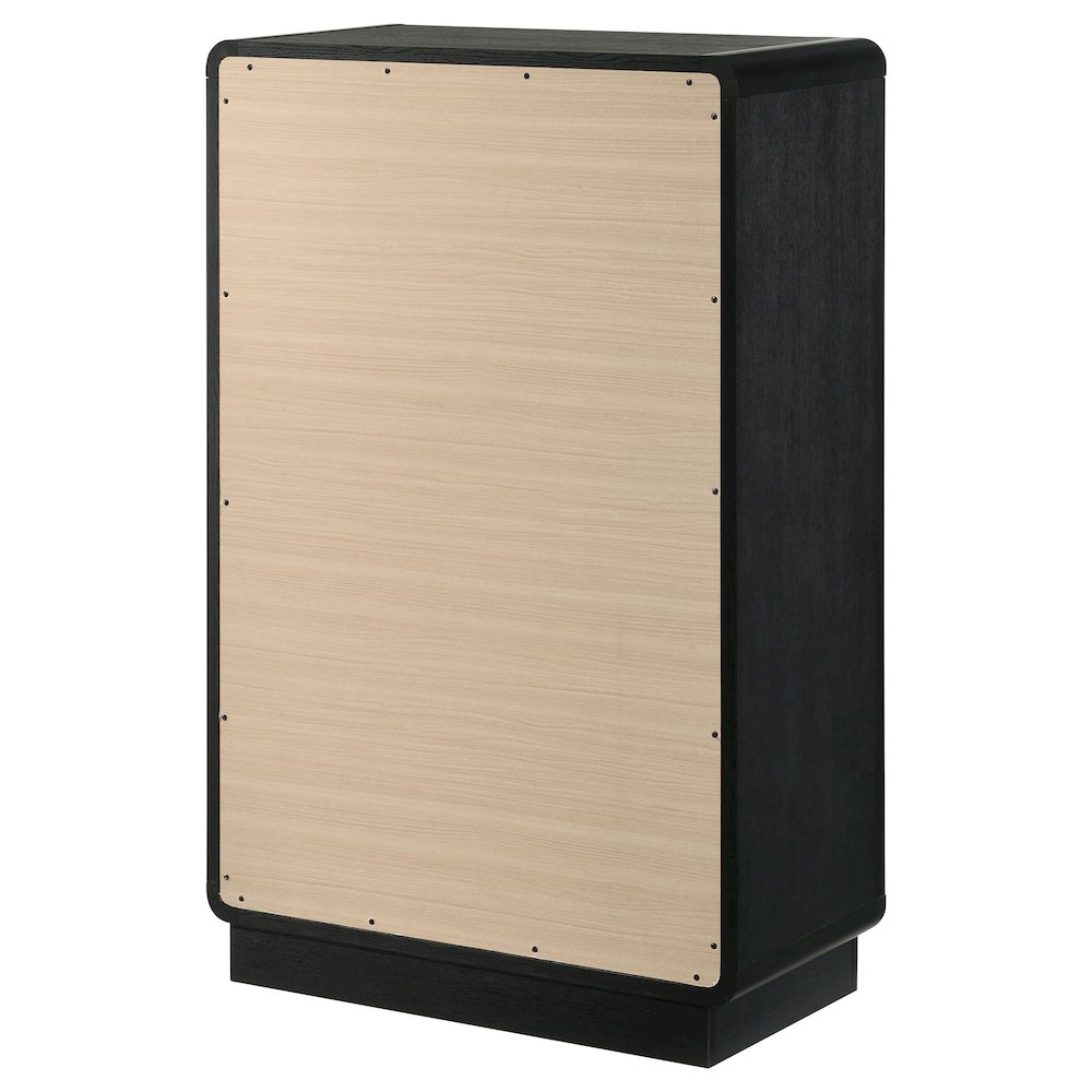 Cavelle 5-drawer Chest of Drawers Black. Picture 8