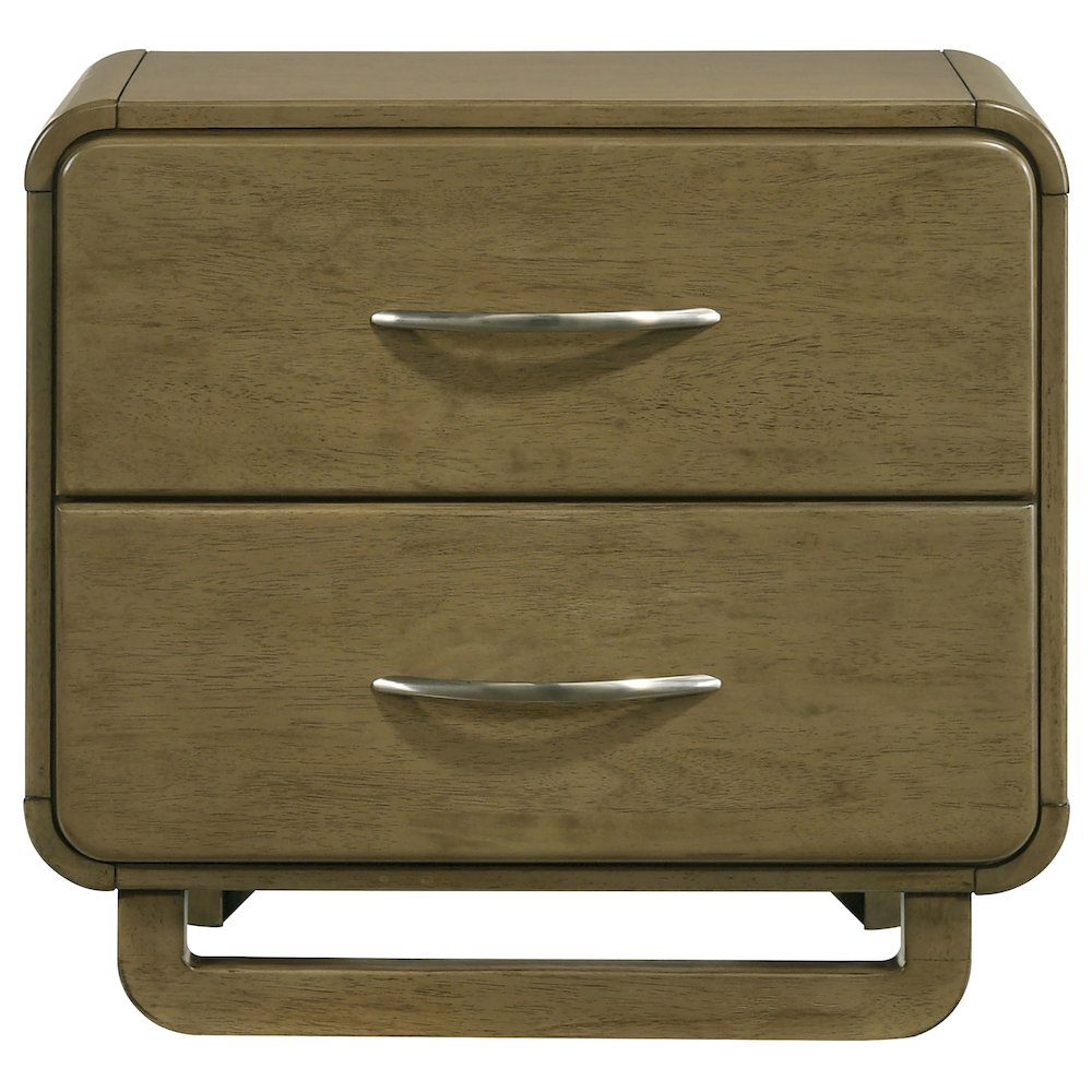 Amsbury 2-drawer Nightstand Bedside Table Nutmeg. Picture 3