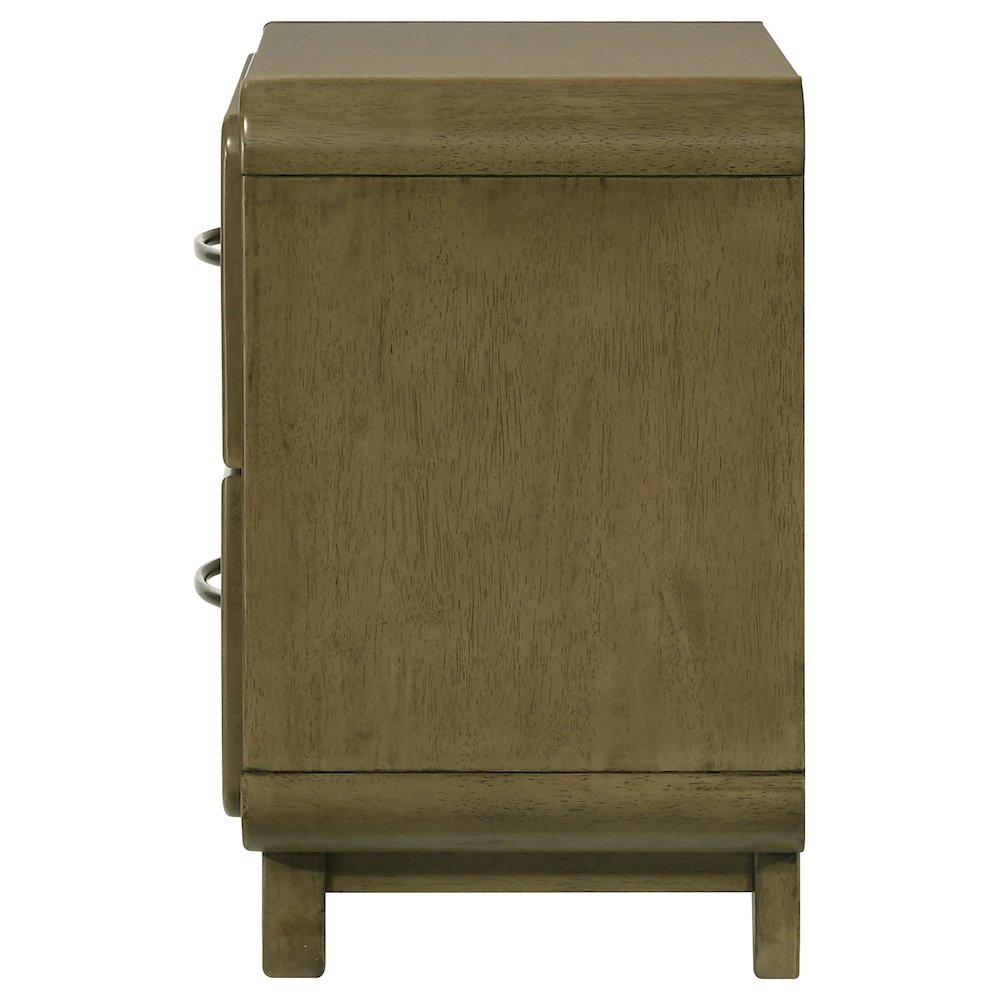 Amsbury 2-drawer Nightstand Bedside Table Nutmeg. Picture 5