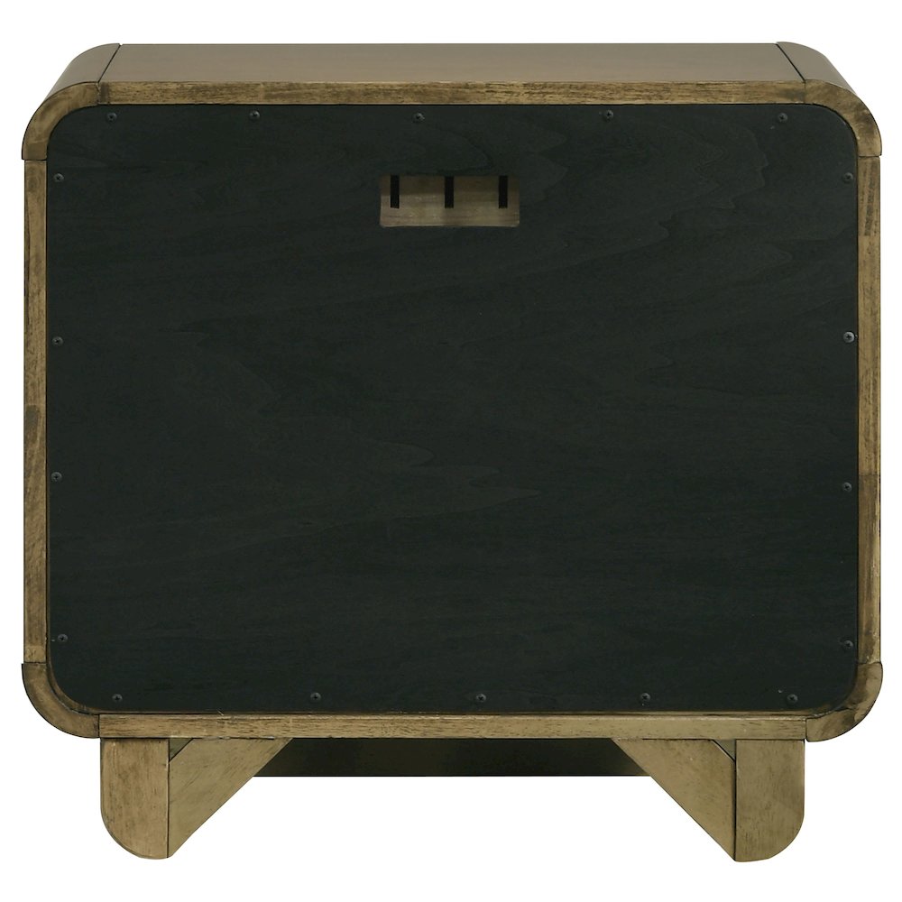 Amsbury 2-drawer Nightstand Bedside Table Nutmeg. Picture 7