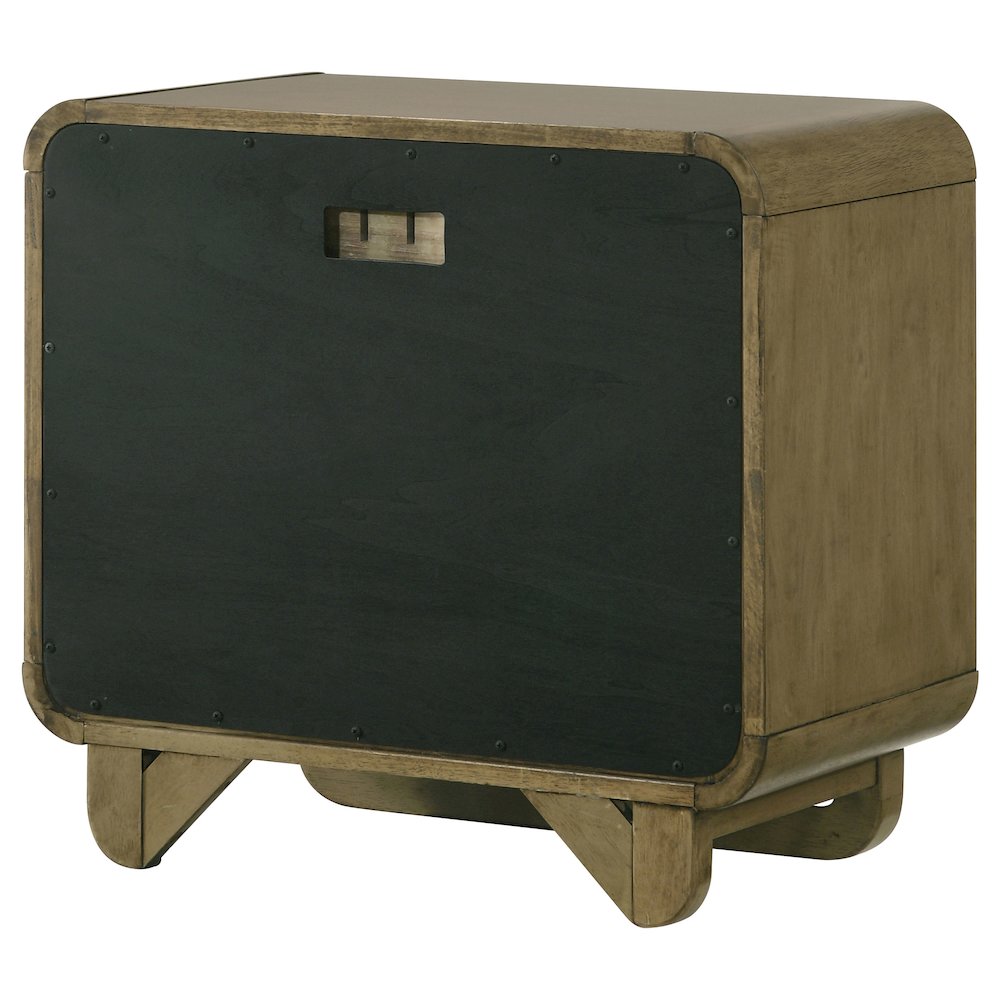 Amsbury 2-drawer Nightstand Bedside Table Nutmeg. Picture 8