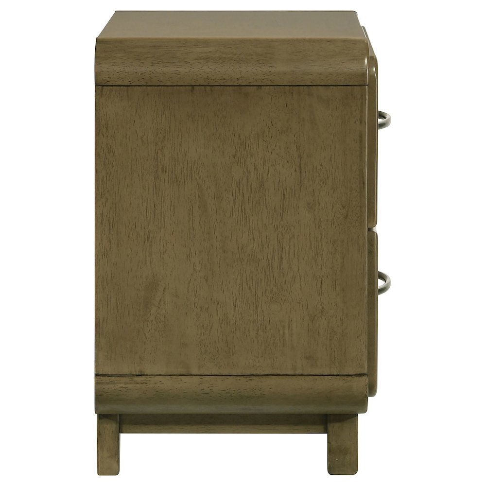 Amsbury 2-drawer Nightstand Bedside Table Nutmeg. Picture 9