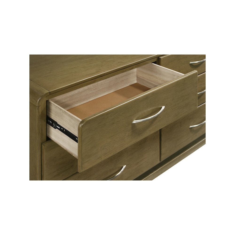 Amsbury 6-drawer Dresser and Mirror Nutmeg. Picture 13