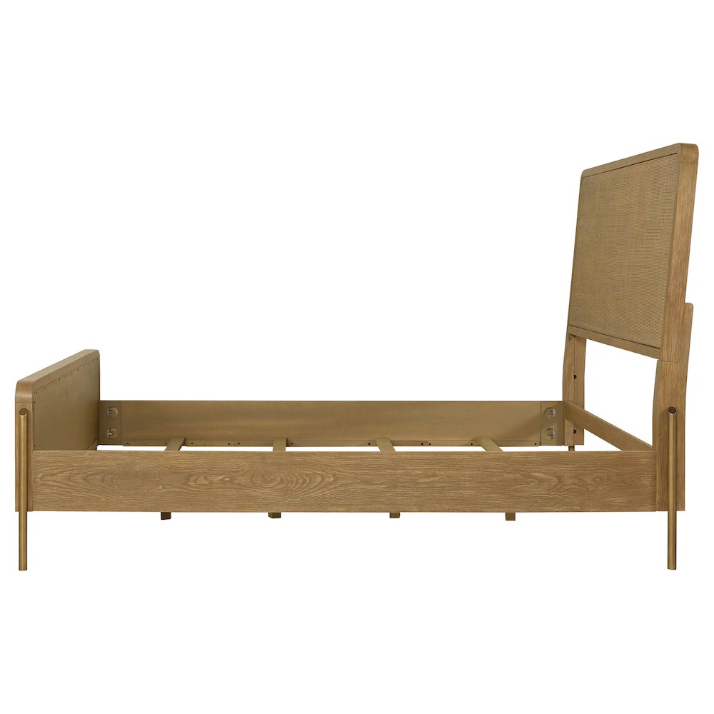 Arini Rattan Eastern King Panel Bed Sand Wash and Natural. Picture 5