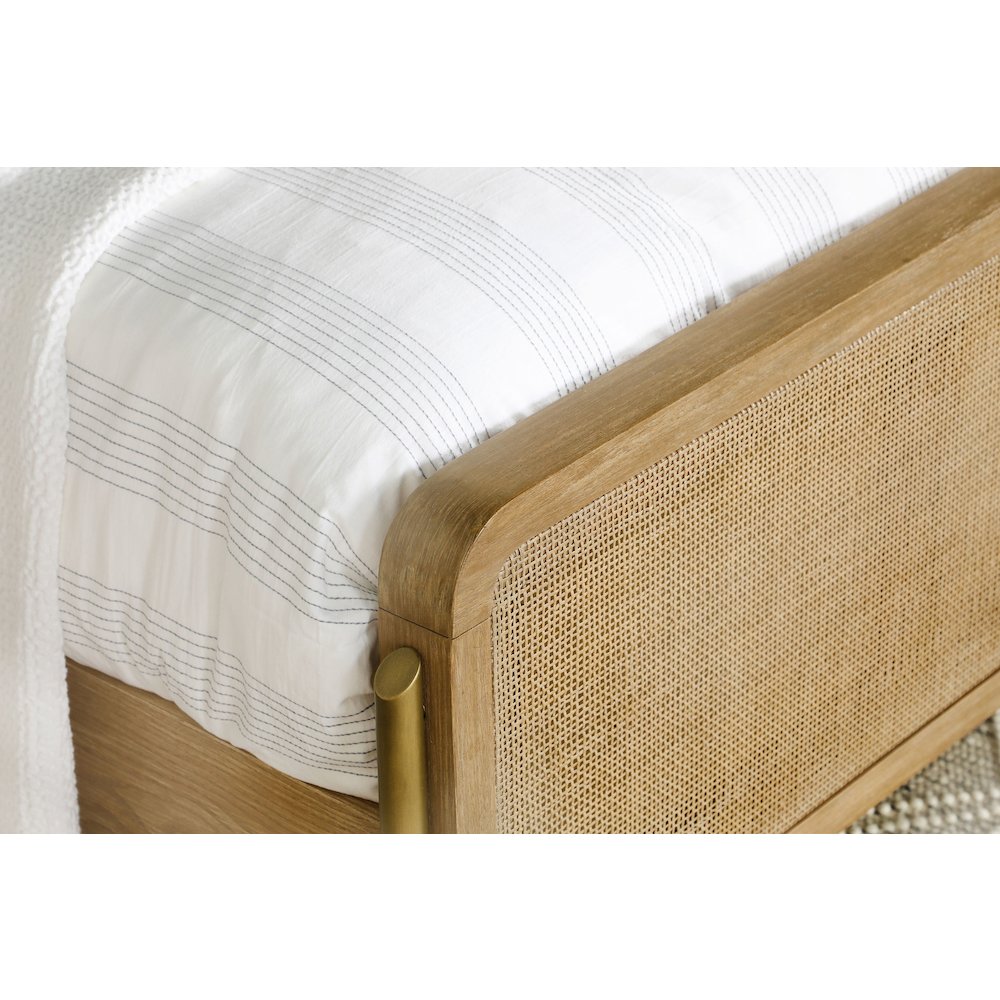Arini Rattan California King Panel Bed Sand Wash and Natural. Picture 9