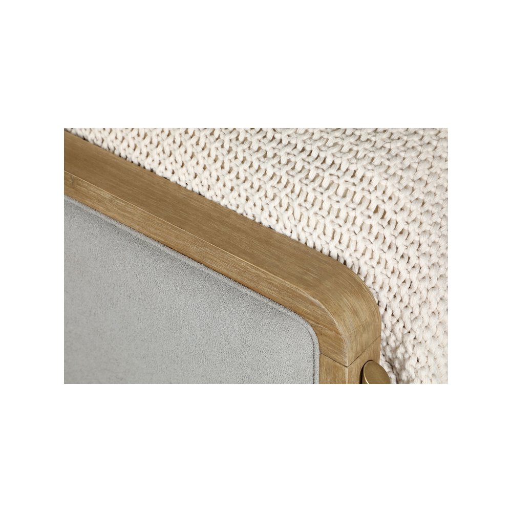 Arini Upholstered Eastern King Panel Bed Sand Wash and Grey. Picture 10