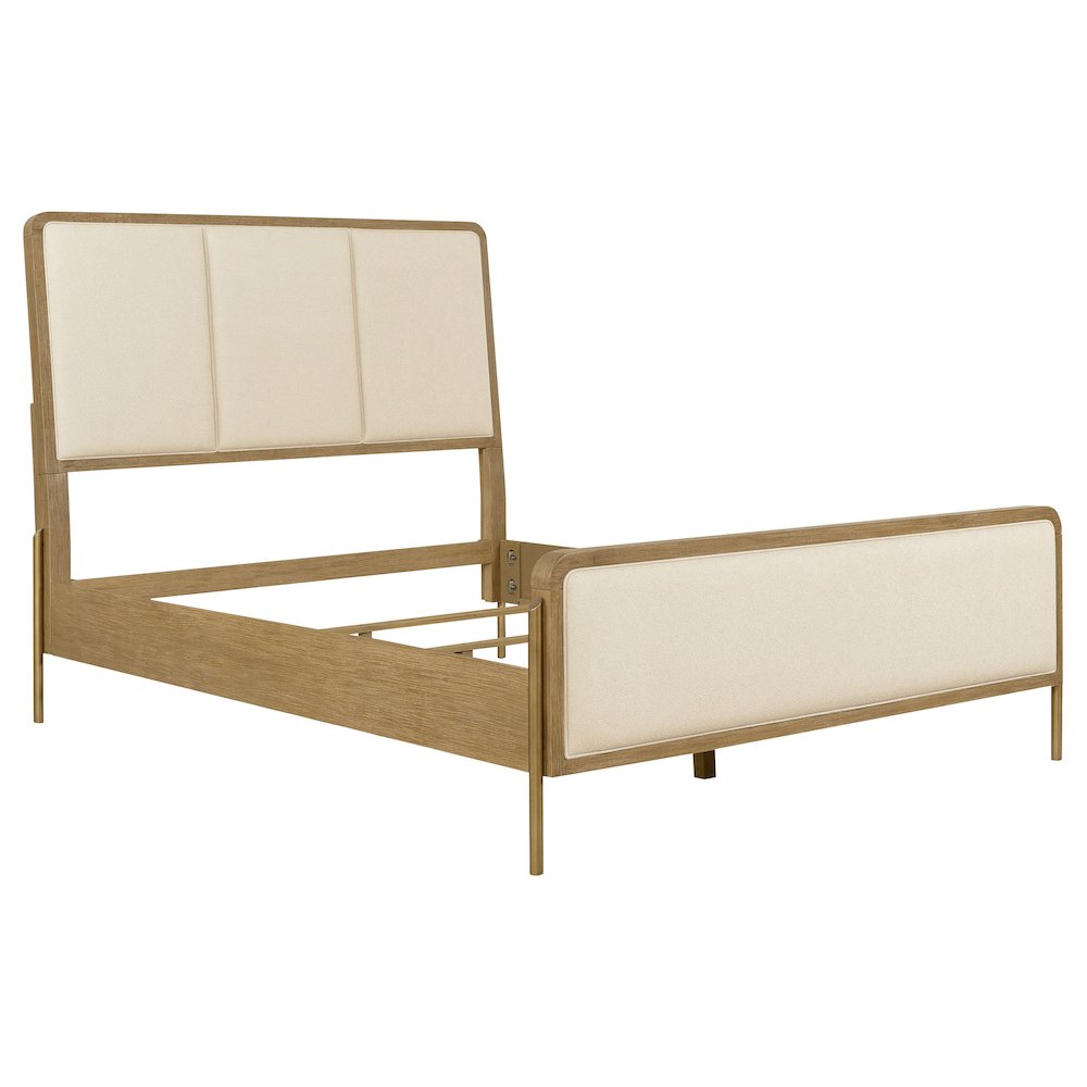 Arini 56-inch Eastern King Panel Bed Cream and Sand Wash. Picture 1