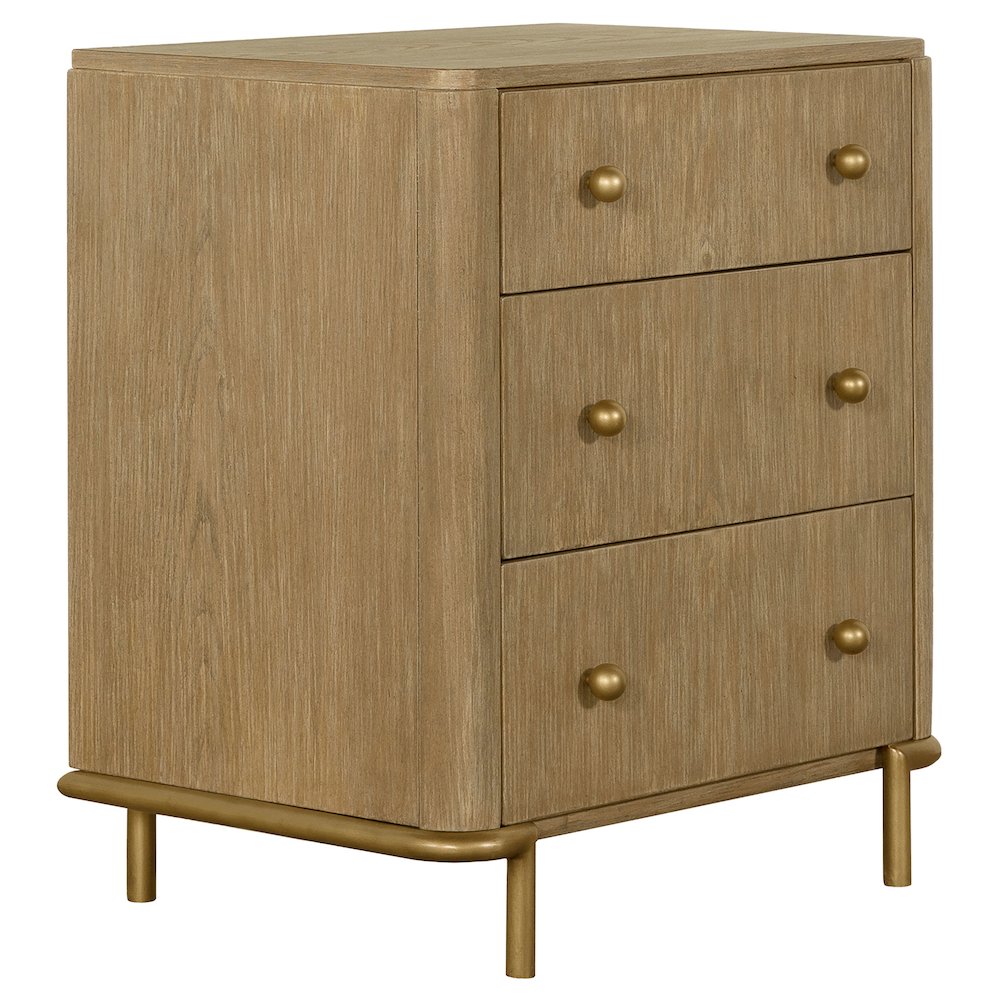 Arini 3-drawer Nightstand Sand Wash. Picture 1