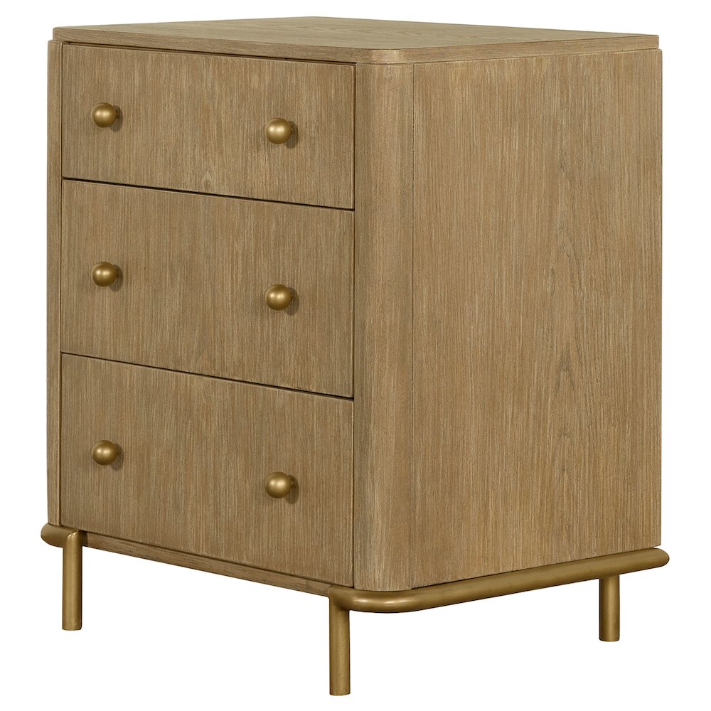 Arini 3-drawer Nightstand Sand Wash. Picture 4