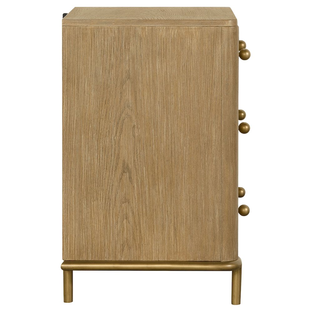 Arini 3-drawer Nightstand Sand Wash. Picture 7