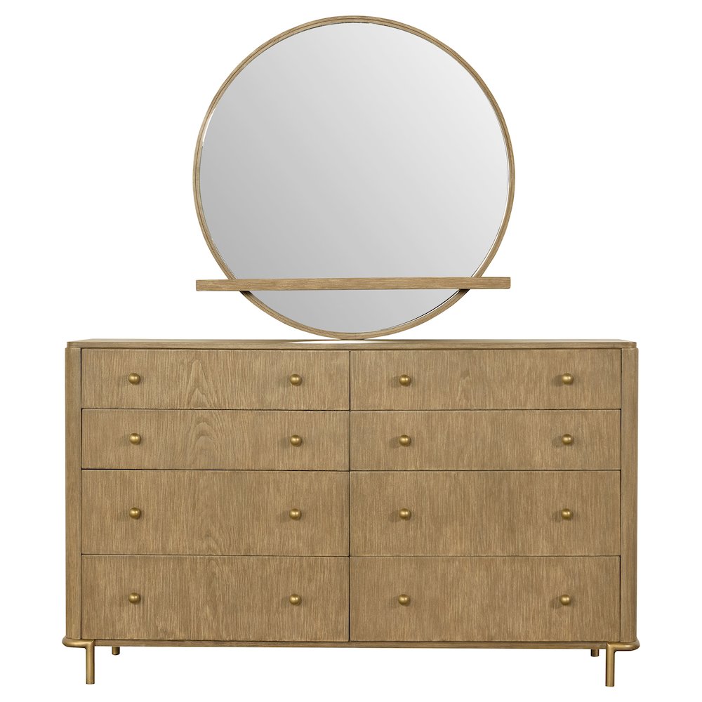 Arini 8-drawer Dresser with Mirror Sand Wash. Picture 3