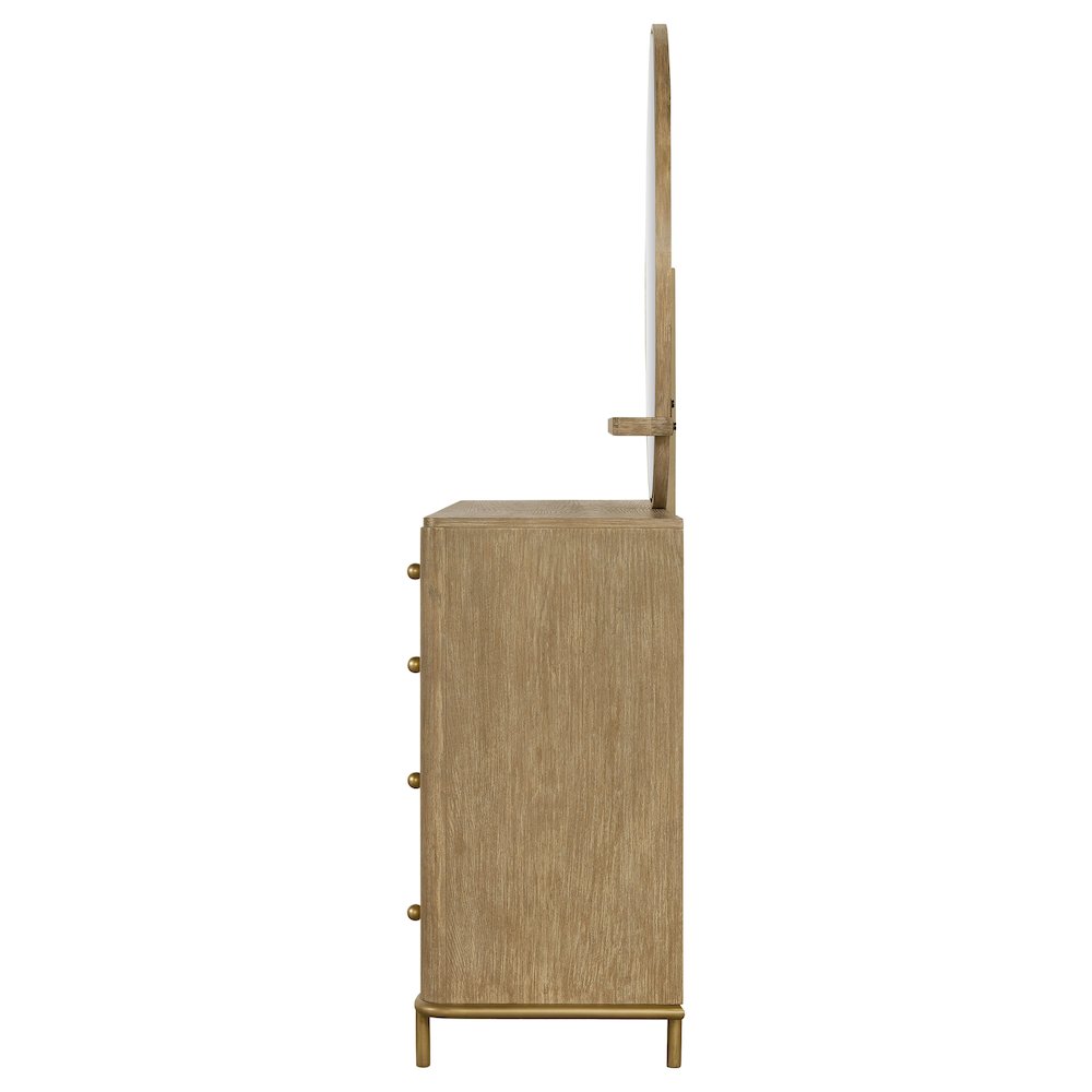 Arini 8-drawer Dresser with Mirror Sand Wash. Picture 5