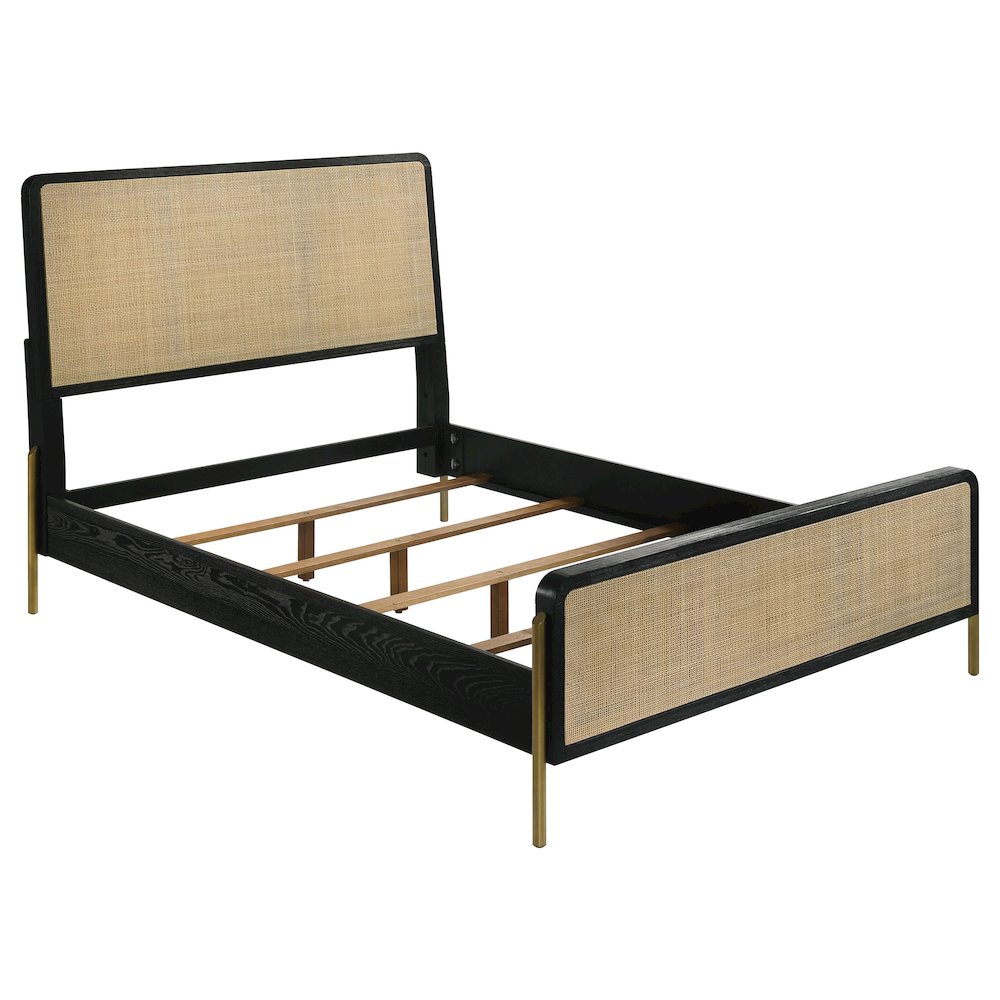 Arini 5-piece Eastern King Bedroom Set Black and Natural. Picture 2