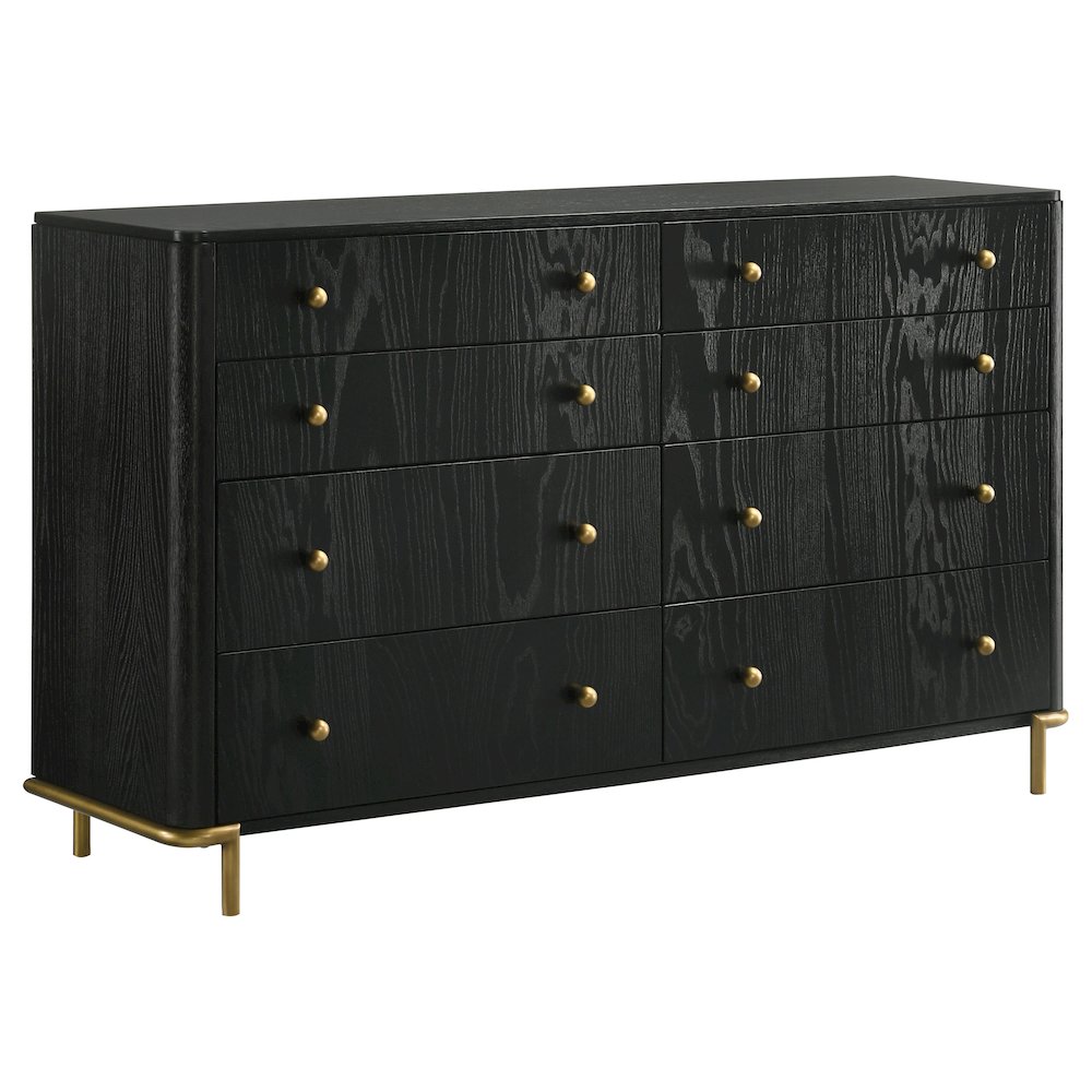 Arini 4-piece Eastern King Bedroom Set Cream and Black. Picture 7