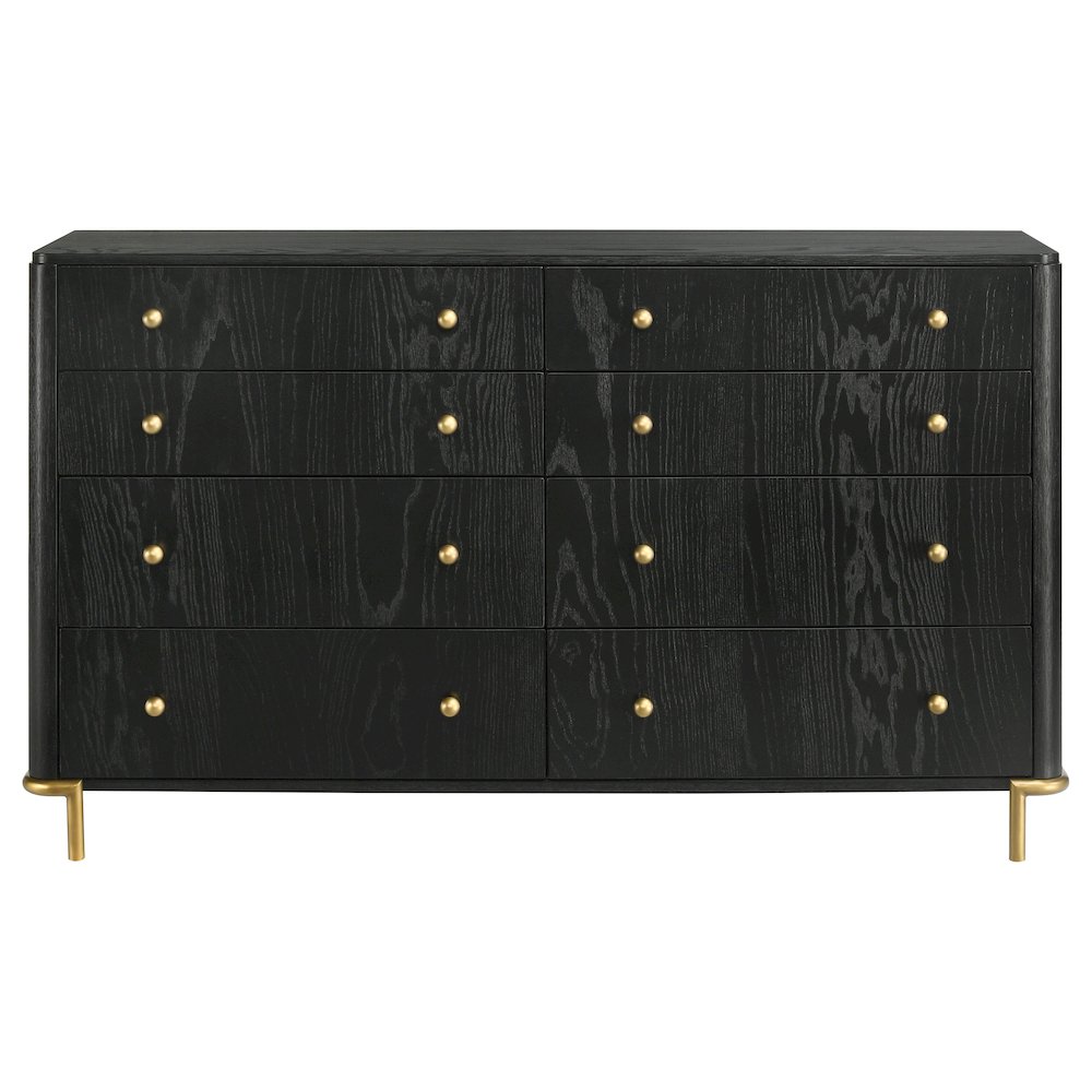 Arini 8-drawer Dresser Black. Picture 3