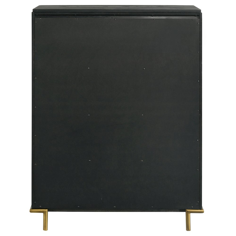 Arini 5-drawer Bedroom Chest Black. Picture 7