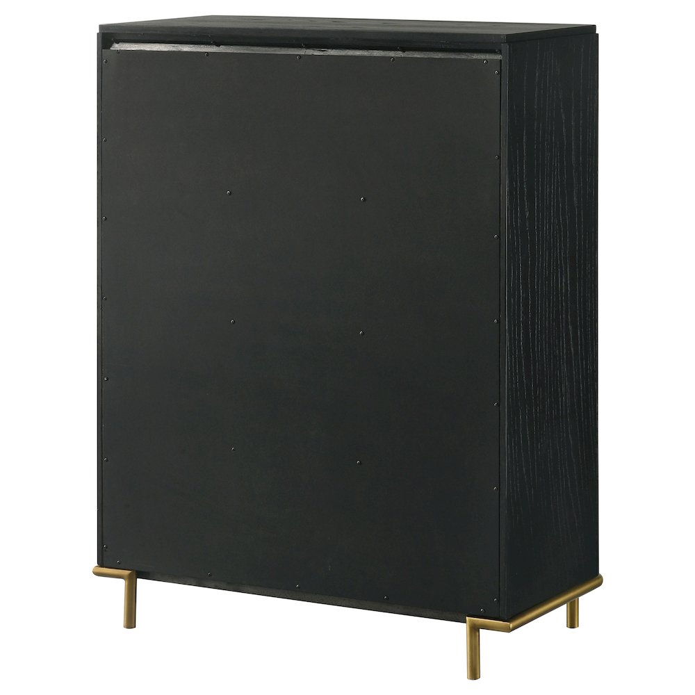 Arini 5-drawer Bedroom Chest Black. Picture 8