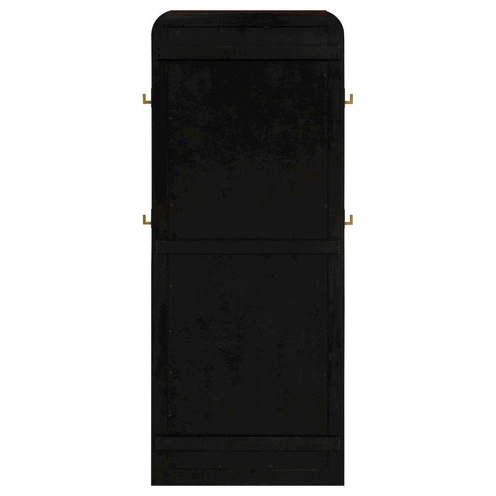 Arini Cane Weave Full Length Standing Floor Mirror Black. Picture 7