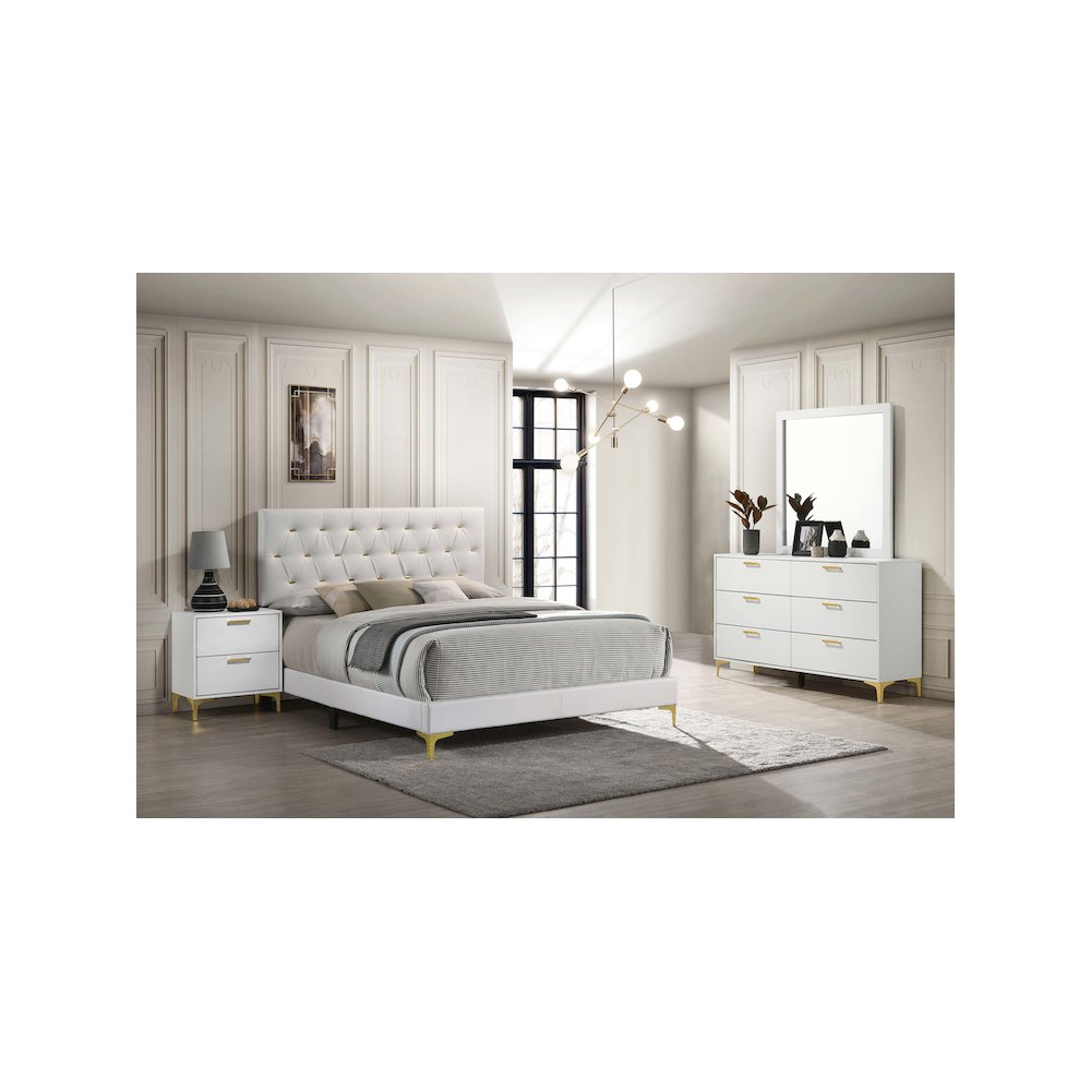 Kendall 4-piece Eastern King Bedroom Set White. Picture 1