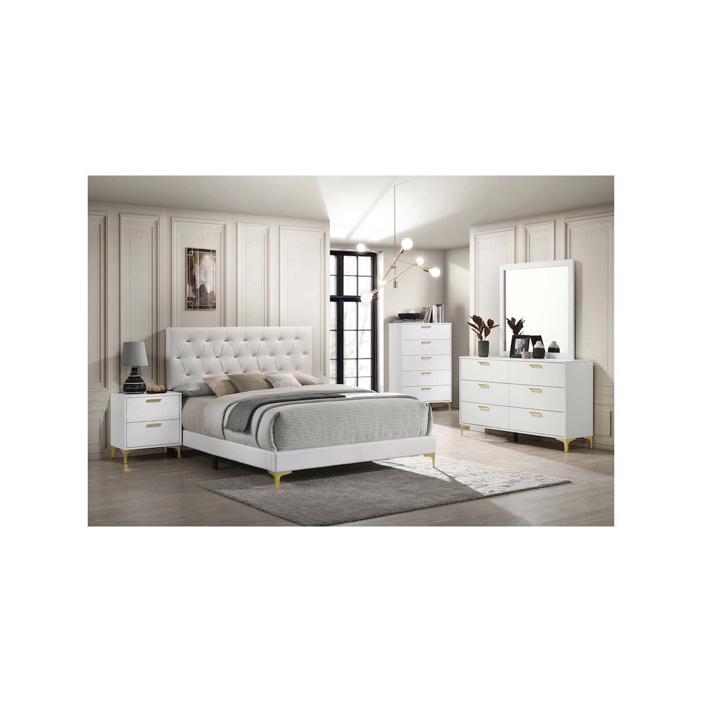 Kendall 5-piece Eastern King Bedroom Set White. Picture 1