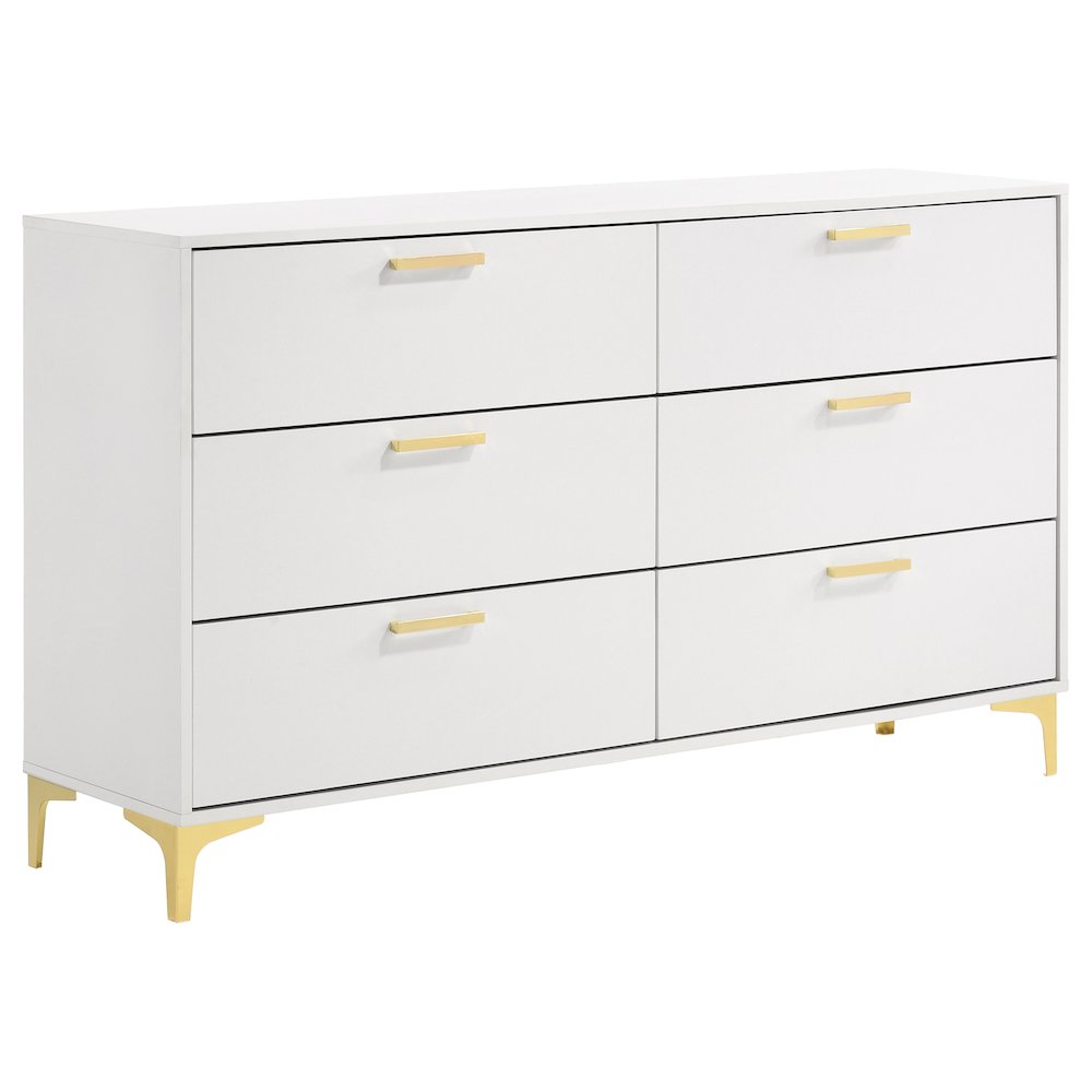 Kendall 4-piece California King Bedroom Set White. Picture 6
