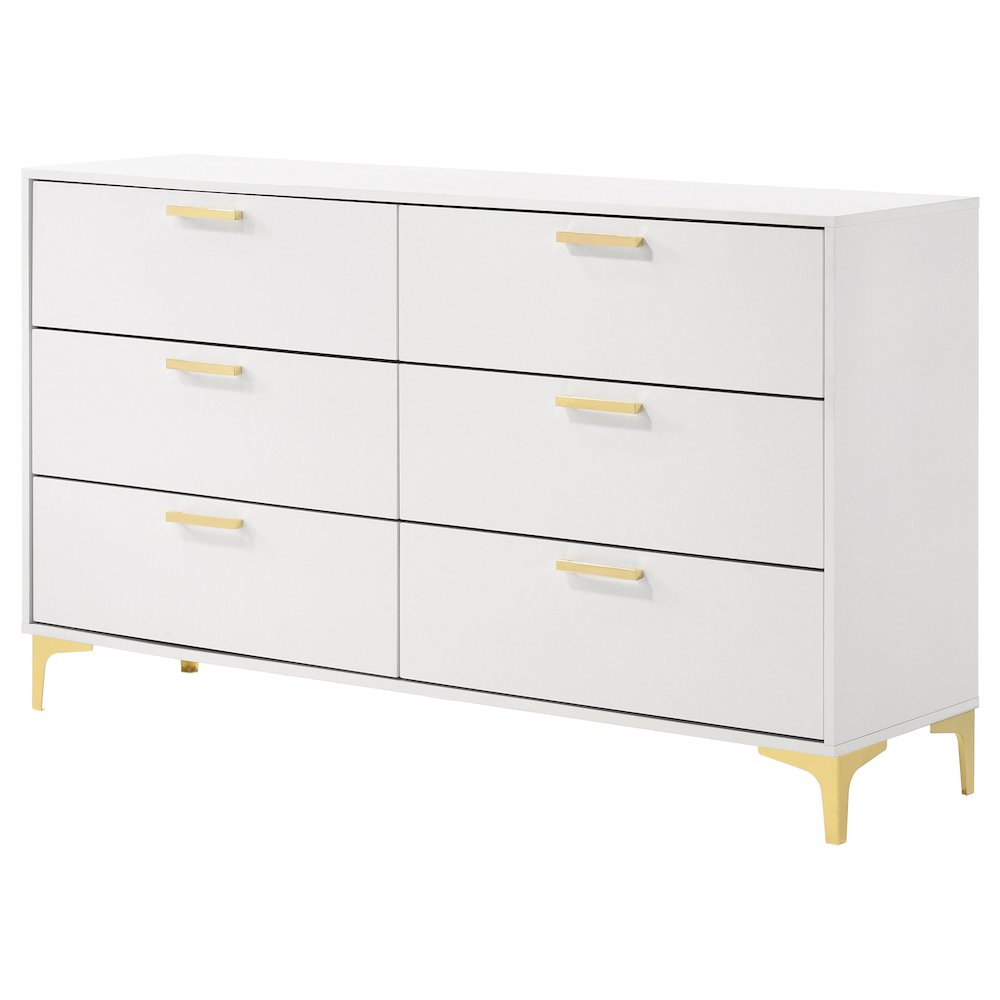 Kendall 6-drawer Dresser White. Picture 4