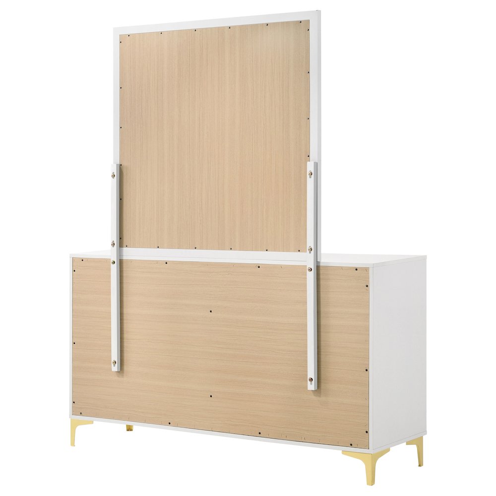 Kendall 6-drawer Dresser with Mirror White. Picture 8