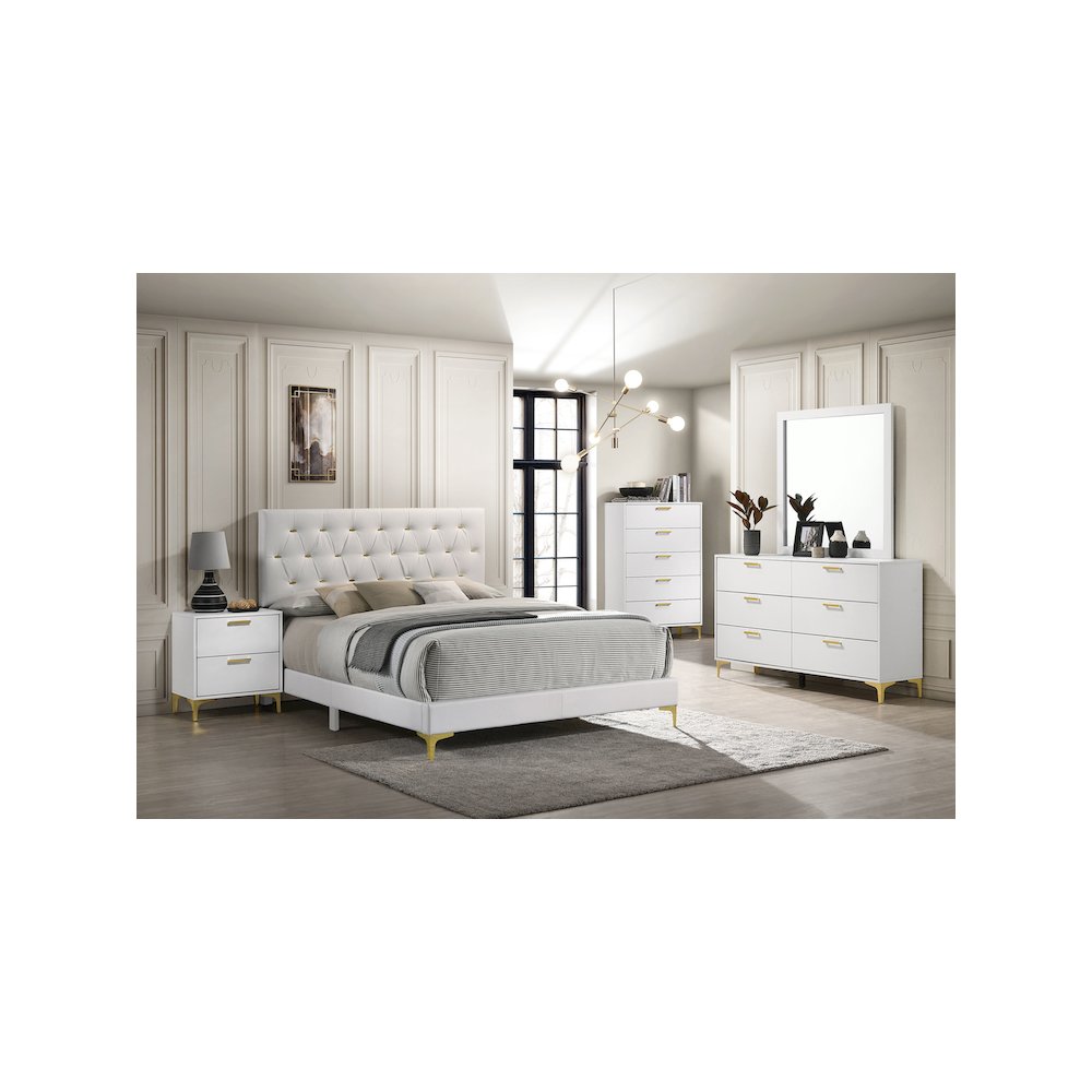 Kendall 6-drawer Dresser with Mirror White. Picture 12