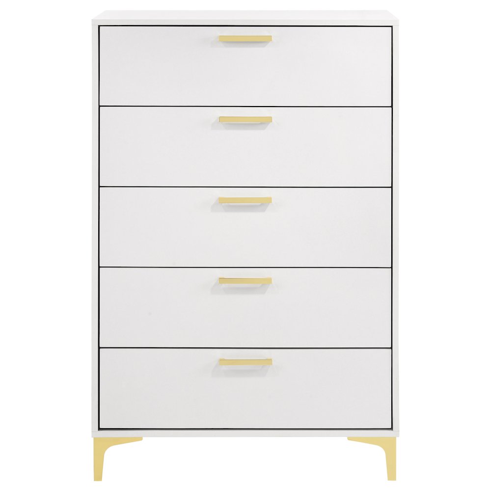 Kendall 5-drawer Bedroom Chest White. Picture 3