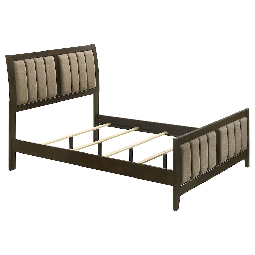 Wilkes 51-inch Upholstered Full Bed Dark Cocoa. Picture 1