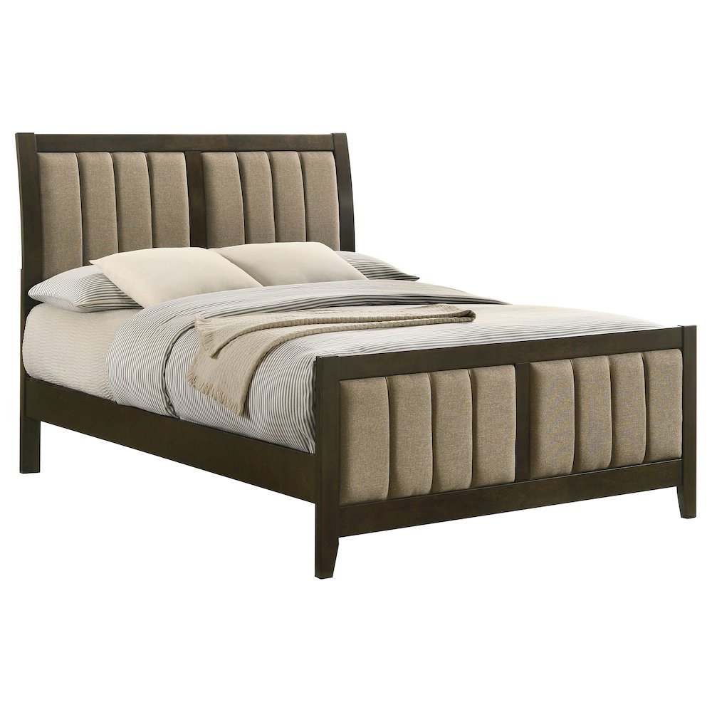Wilkes 51-inch Upholstered Full Bed Dark Cocoa. Picture 3