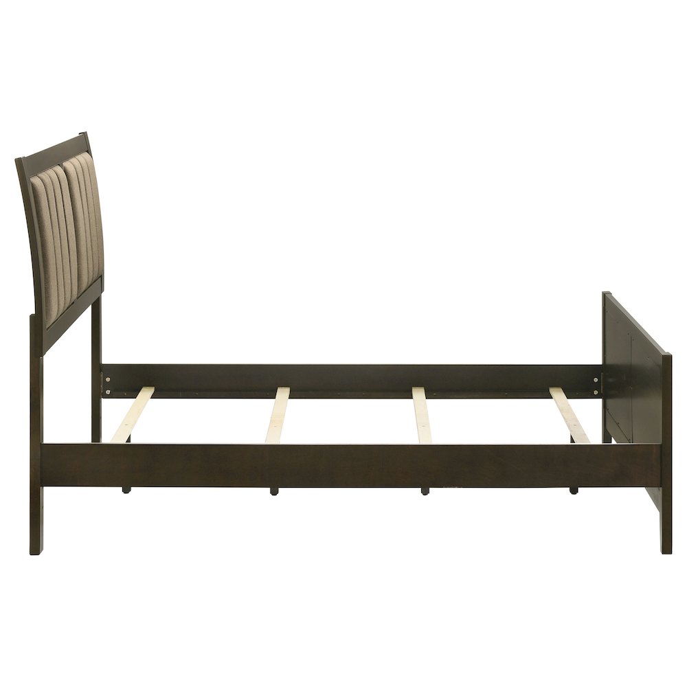 Wilkes 51-inch Upholstered Full Bed Dark Cocoa. Picture 6