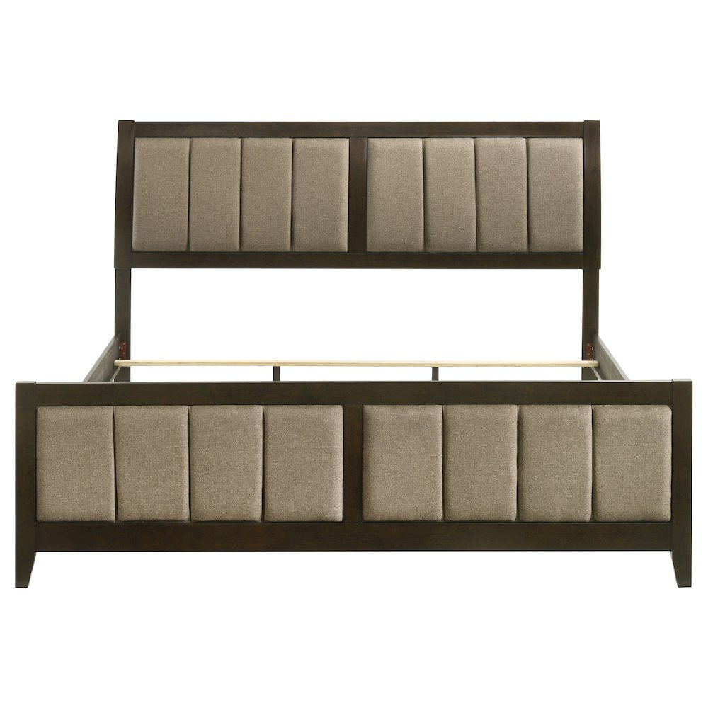 Wilkes 51-inch Upholstered Eastern King Bed Dark Cocoa. Picture 4