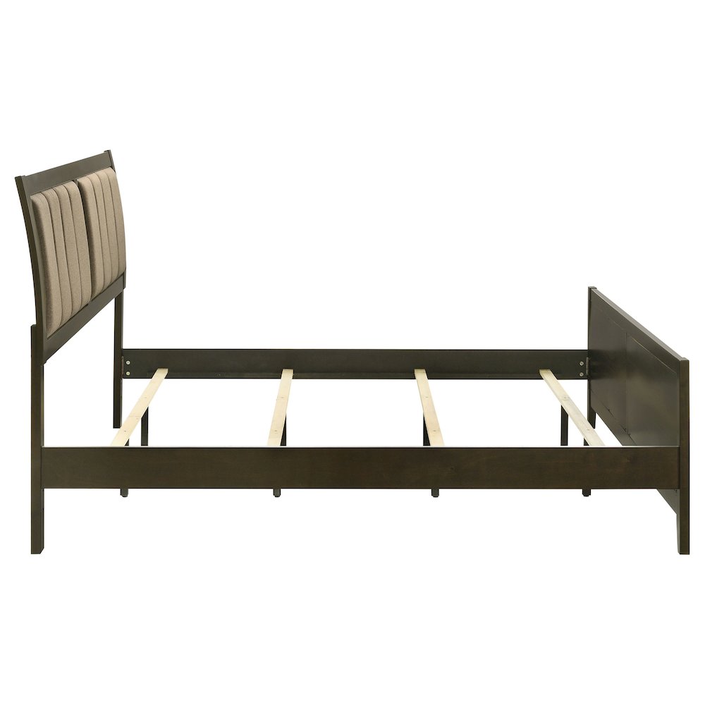 Wilkes 51-inch Upholstered Eastern King Bed Dark Cocoa. Picture 6