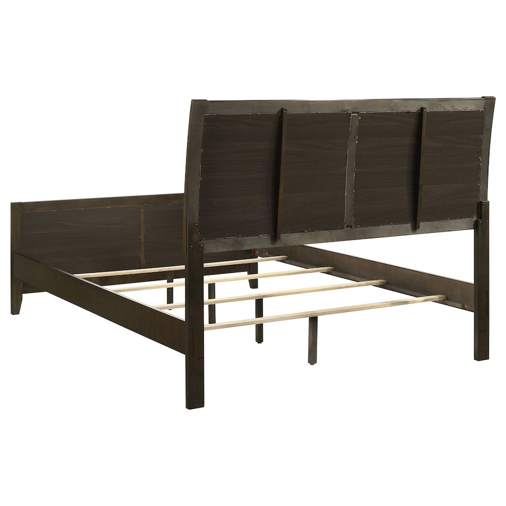 Wilkes 51-inch Upholstered Queen Bed Dark Cocoa. Picture 4