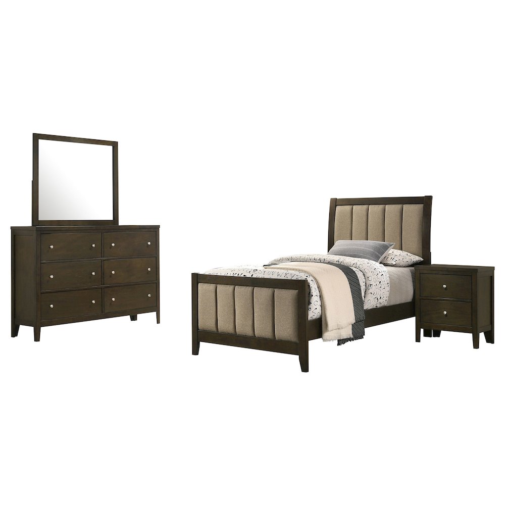 Wilkes 4-piece Twin Bedroom Set Dark Cocoa. Picture 1
