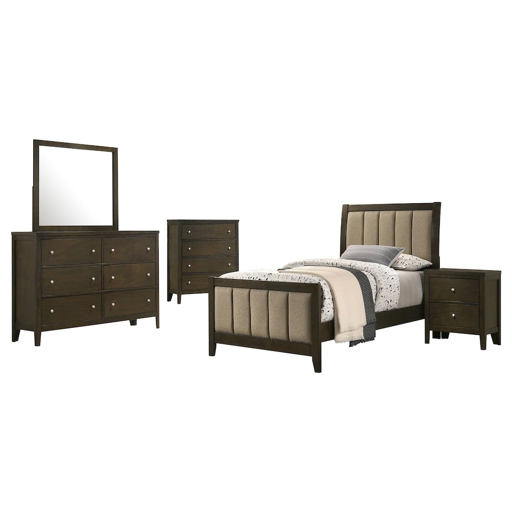 Wilkes 5-piece Twin Bedroom Set Dark Cocoa. Picture 1