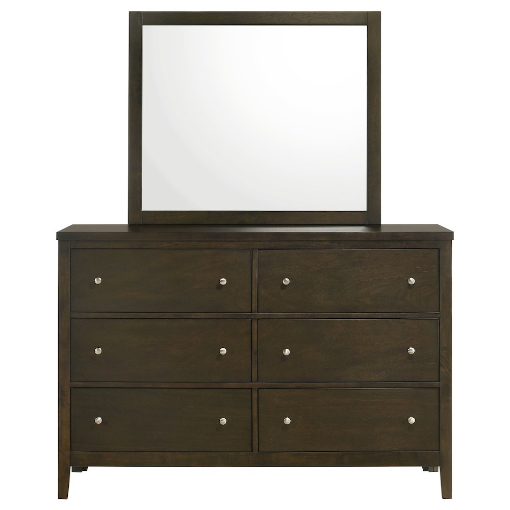 Wilkes 6-drawer Dresser and Mirror Dark Cocoa. Picture 3