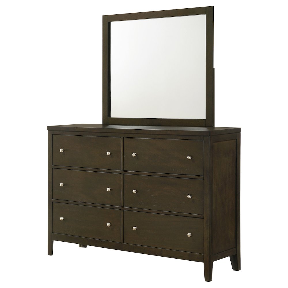 Wilkes 6-drawer Dresser and Mirror Dark Cocoa. Picture 4